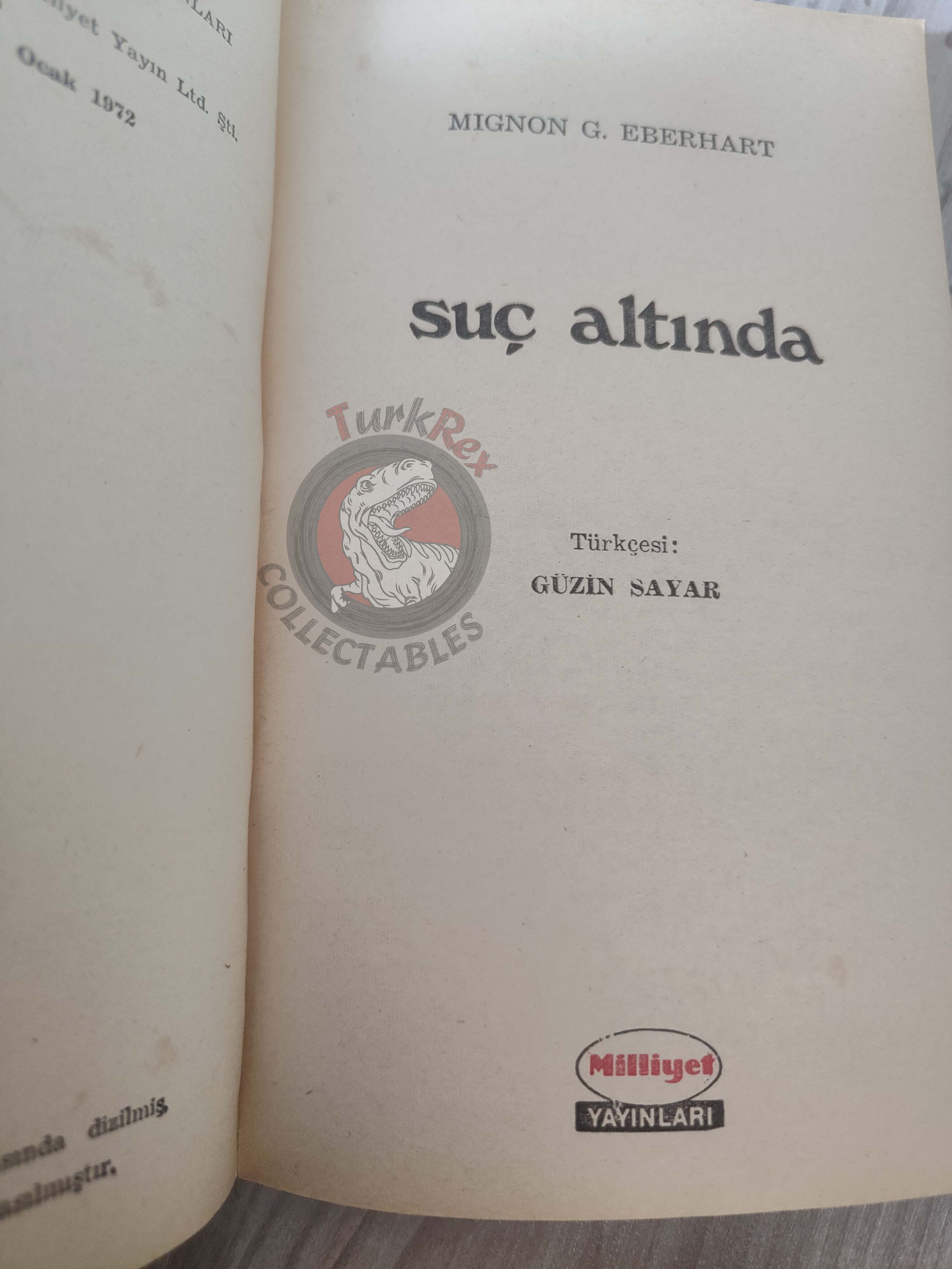 Mignon G. Eberhart – The White Dress 1972 1st Turkish Book Turkey