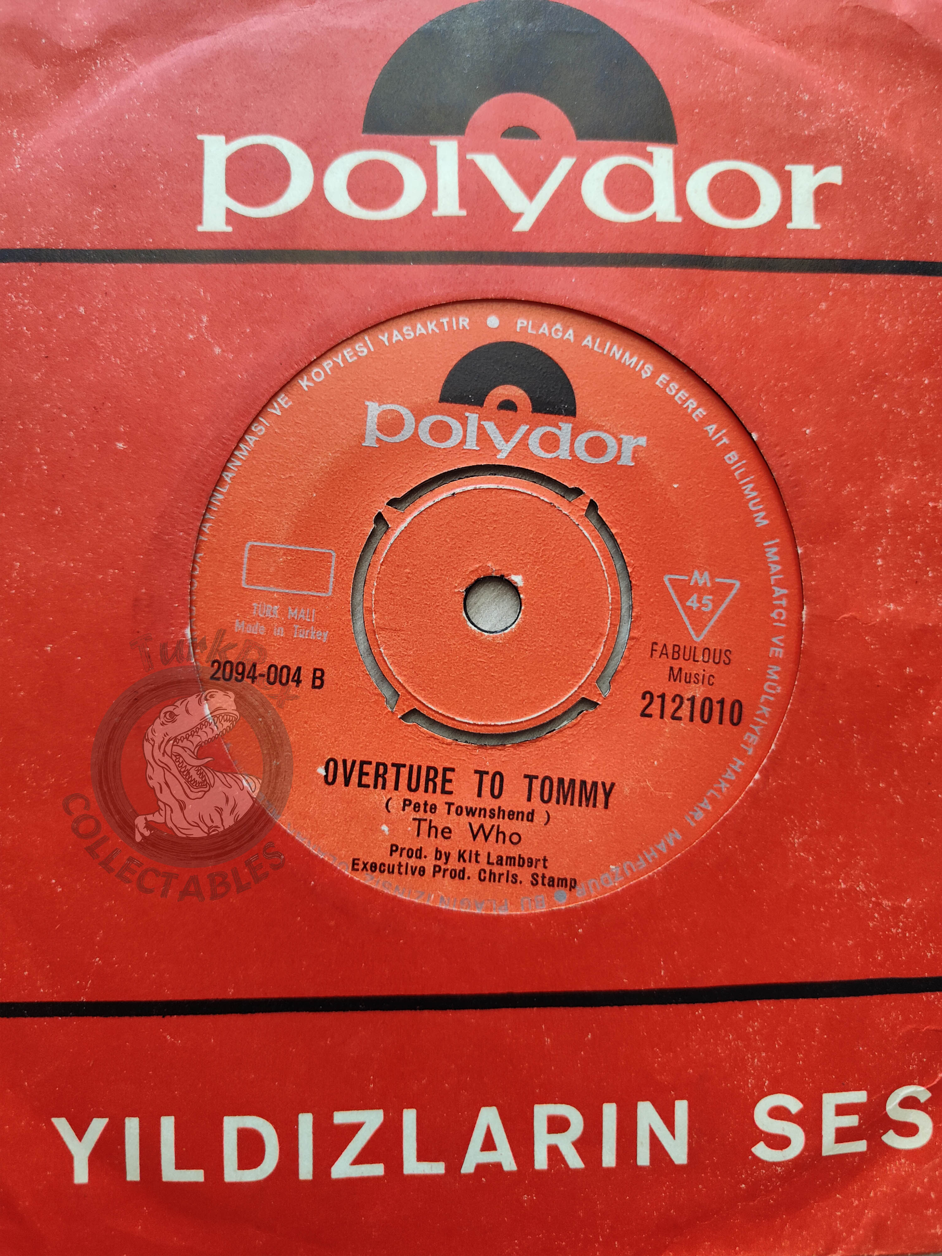 The Who – See Me, Feel Me 7" Turkish Pressing Vinyl Turkey Edition