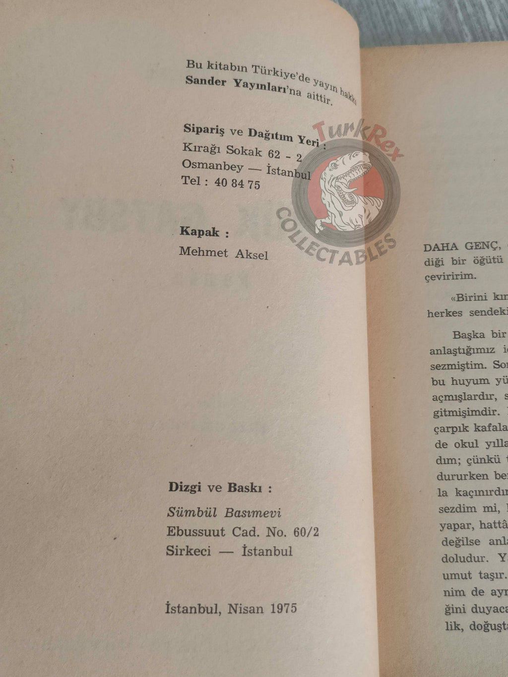 F. Scott Fitzgerald  – The Great Gatsby 1975 Turkish Book Turkey