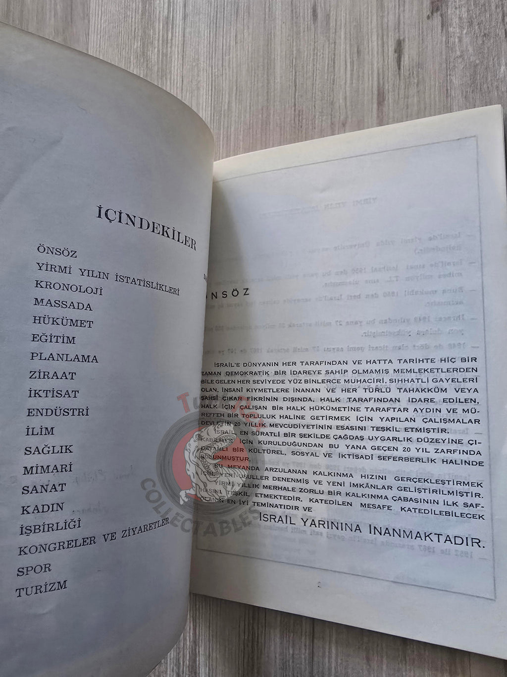 Israel 20th Anniversary 1968 Israeli Embassy Propaganda Turkish Book Turkey Middle East