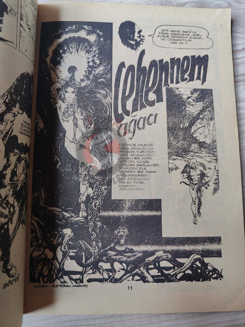 Süper Korku #15 1984 Turkish Comic Turkey Warren Eerie Dax the Warrior Special Issue