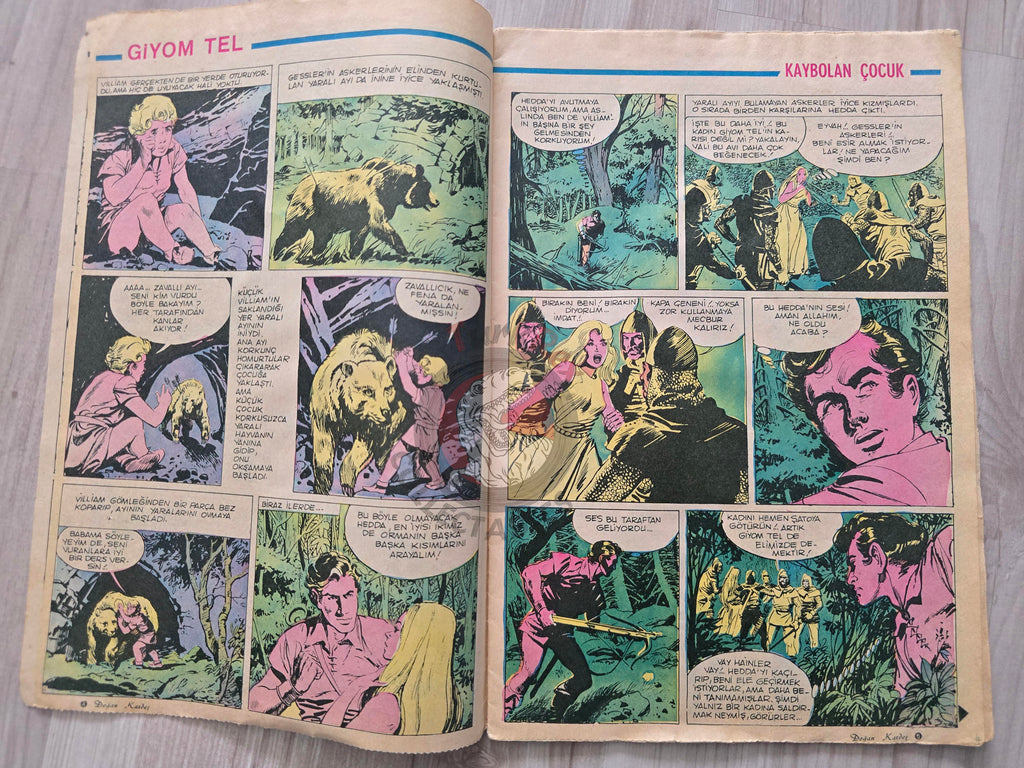 Doğan Kardeş 1971 Magazine #34 Turkish Comic Turkey William Tell Alice In Wonderland