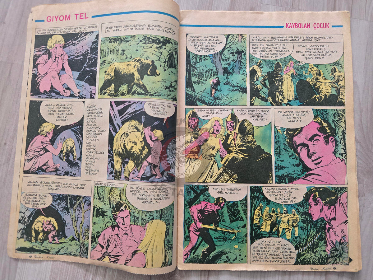 Doğan Kardeş 1971 Magazine #34 Turkish Comic Turkey William Tell Alice In Wonderland