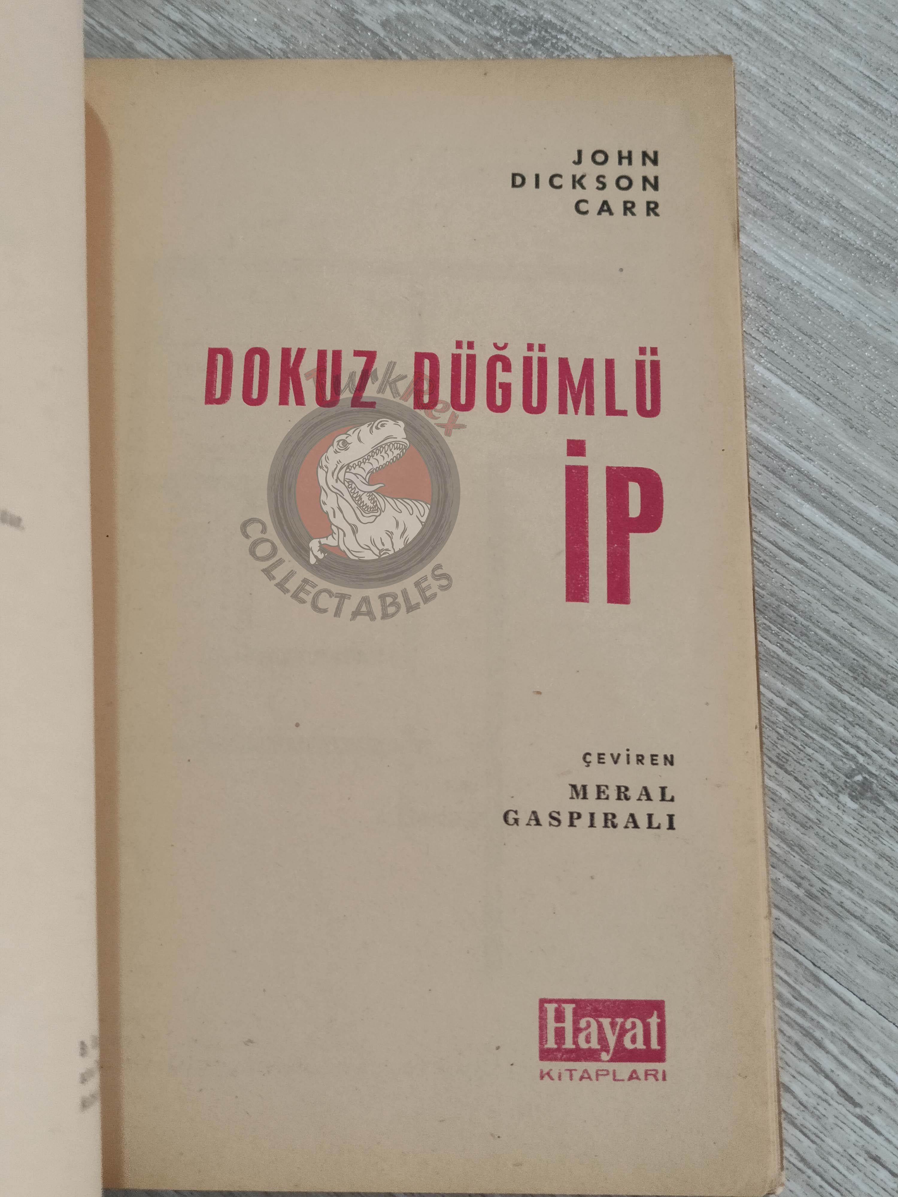 John Dickson Carr – The Burning Court 1963 1st Turkish Book Turkey