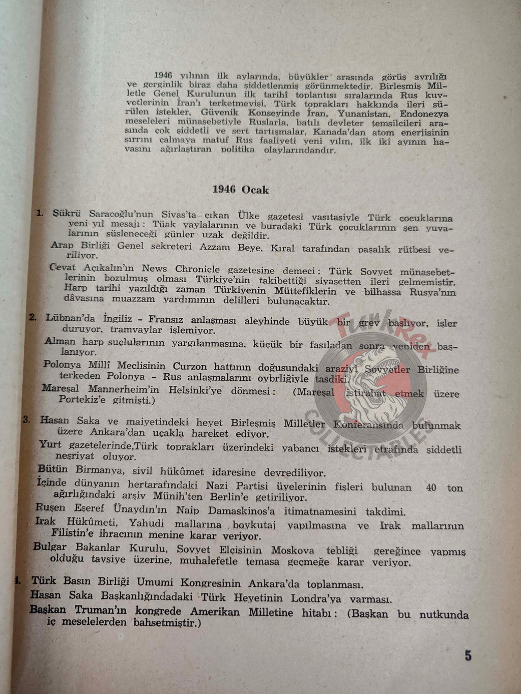 Chronology of the Second World War Vol 6 1948 Turkish Book Turkey WW2