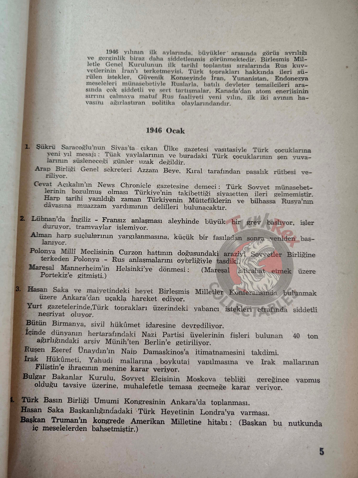 Chronology of the Second World War Vol 6 1948 Turkish Book Turkey WW2