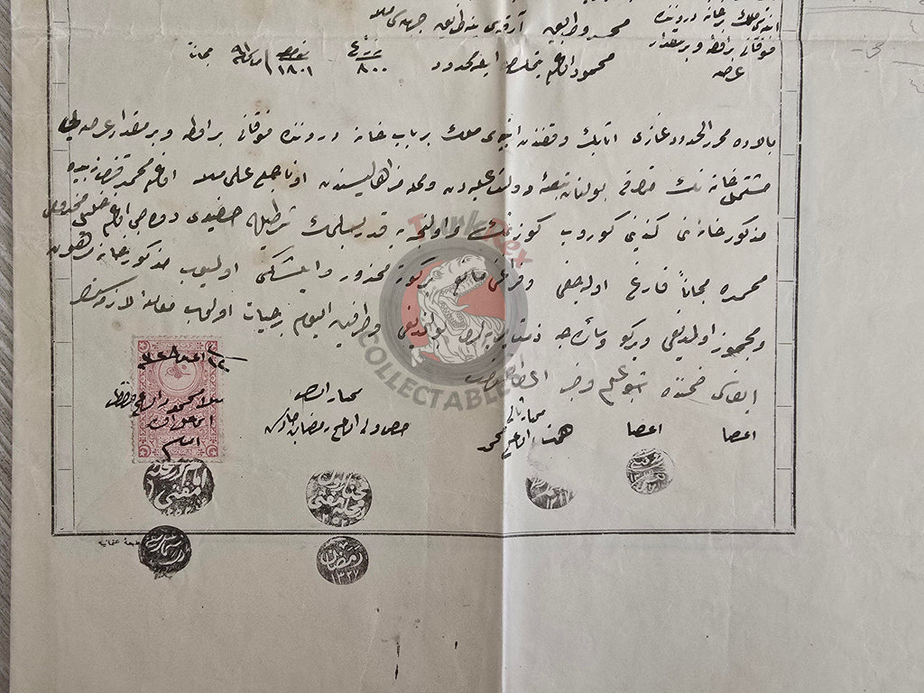 Ottoman 1912 Land Deed Home and Plot in Isparta Ağros Title Muslim Citizens Atabey