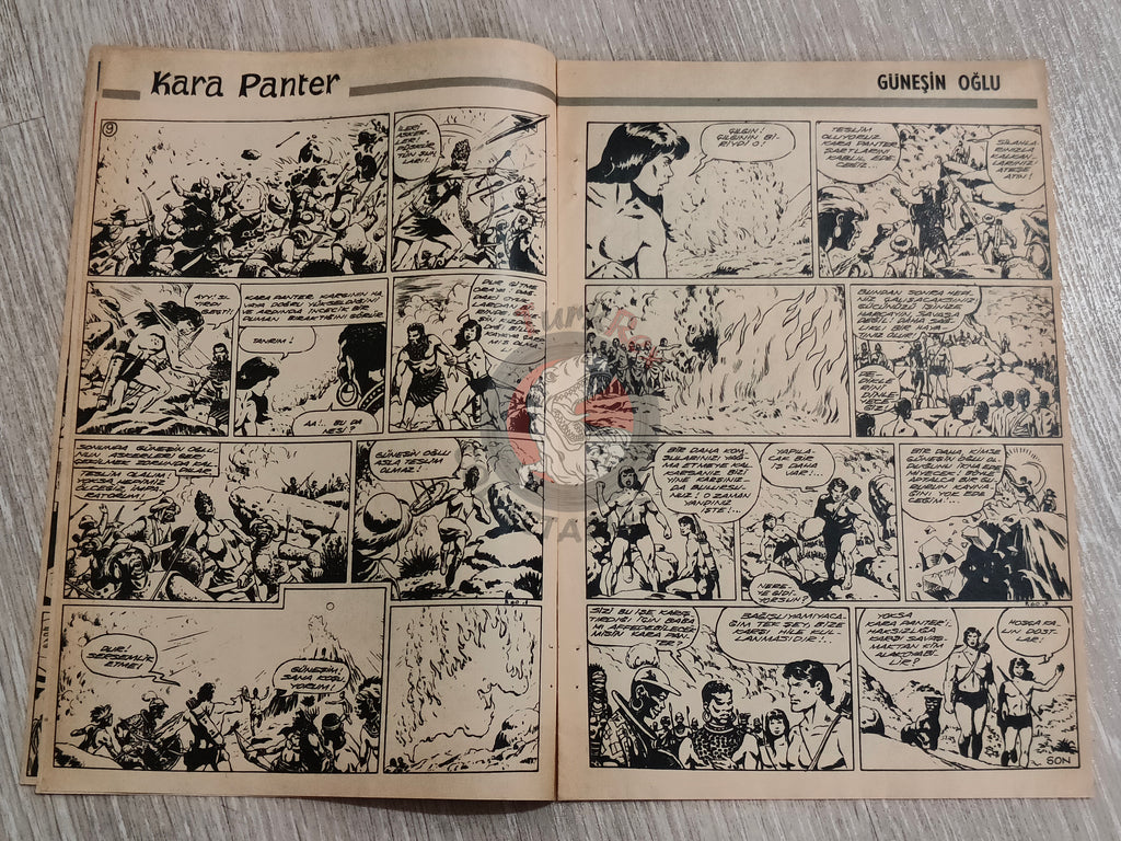 Doğan Kardeş 1971 Magazine #9 Turkish Comic Turkey Suske en Wiske Pantera Negra Tarzan