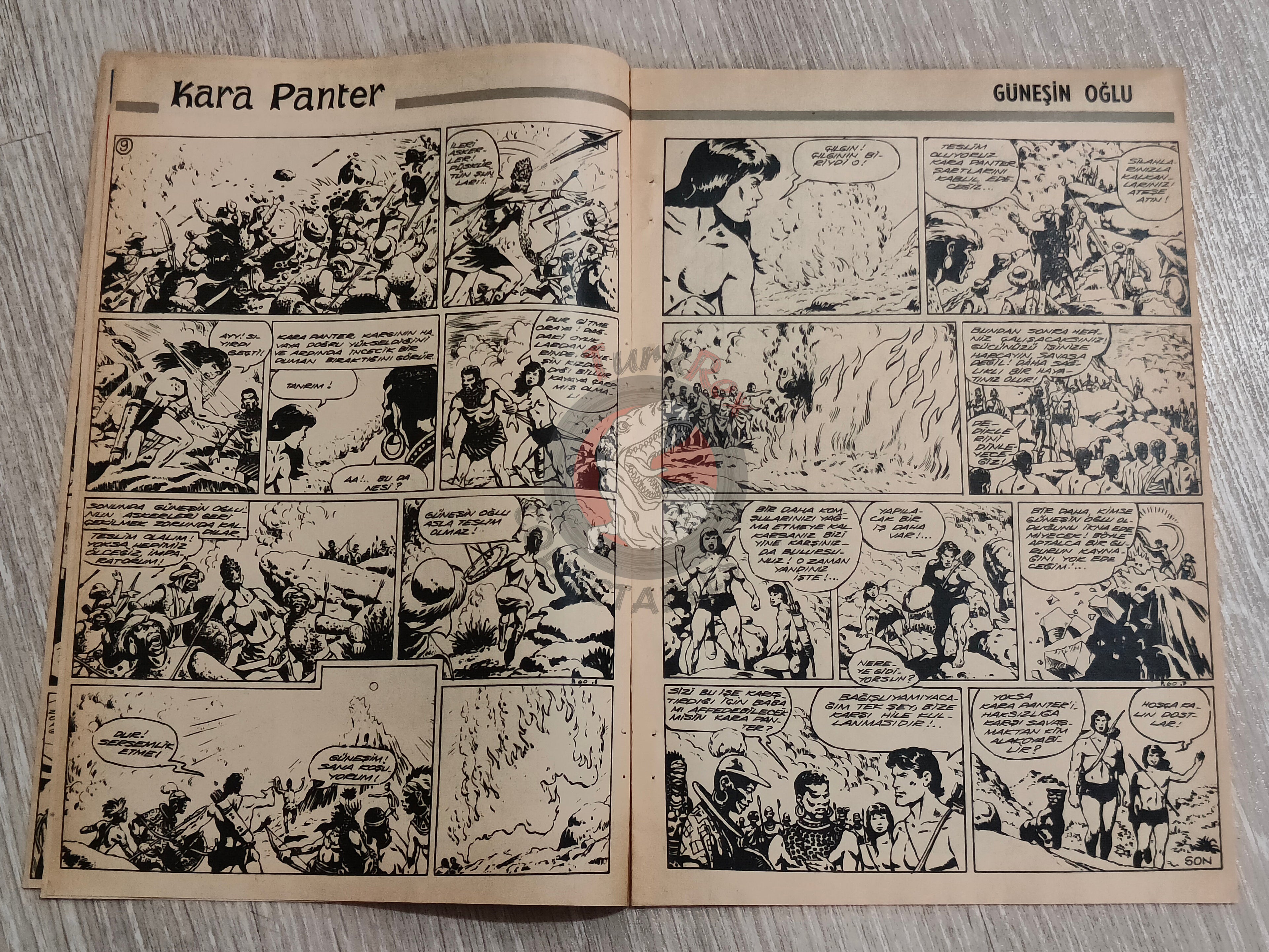 Doğan Kardeş 1971 Magazine #9 Turkish Comic Turkey Suske en Wiske Pantera Negra Tarzan
