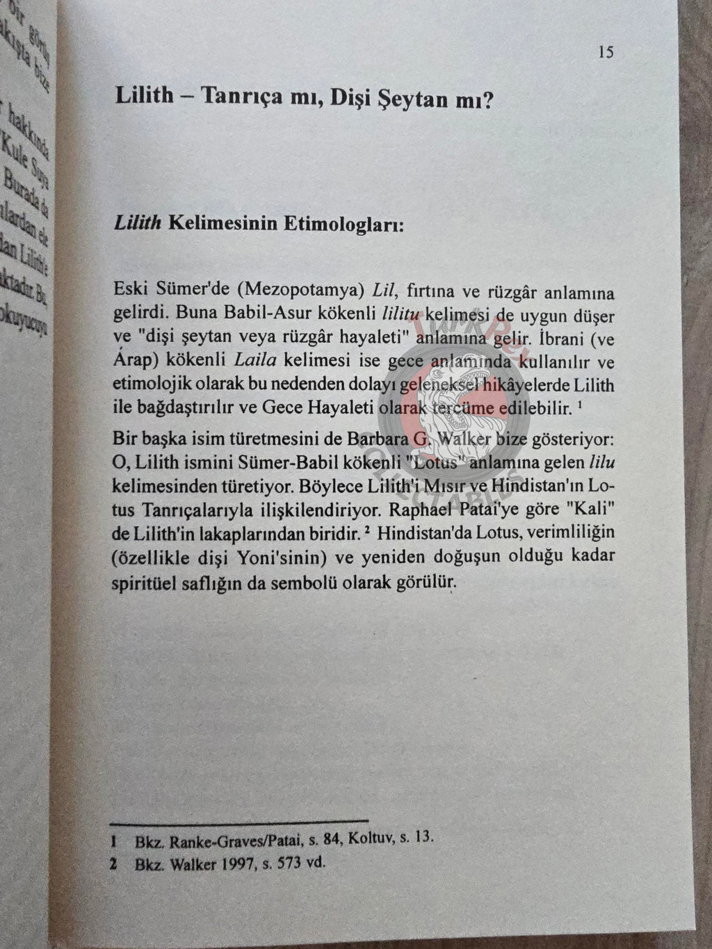Vera Zingsem – Lilith 2007 Turkish Book Turkey