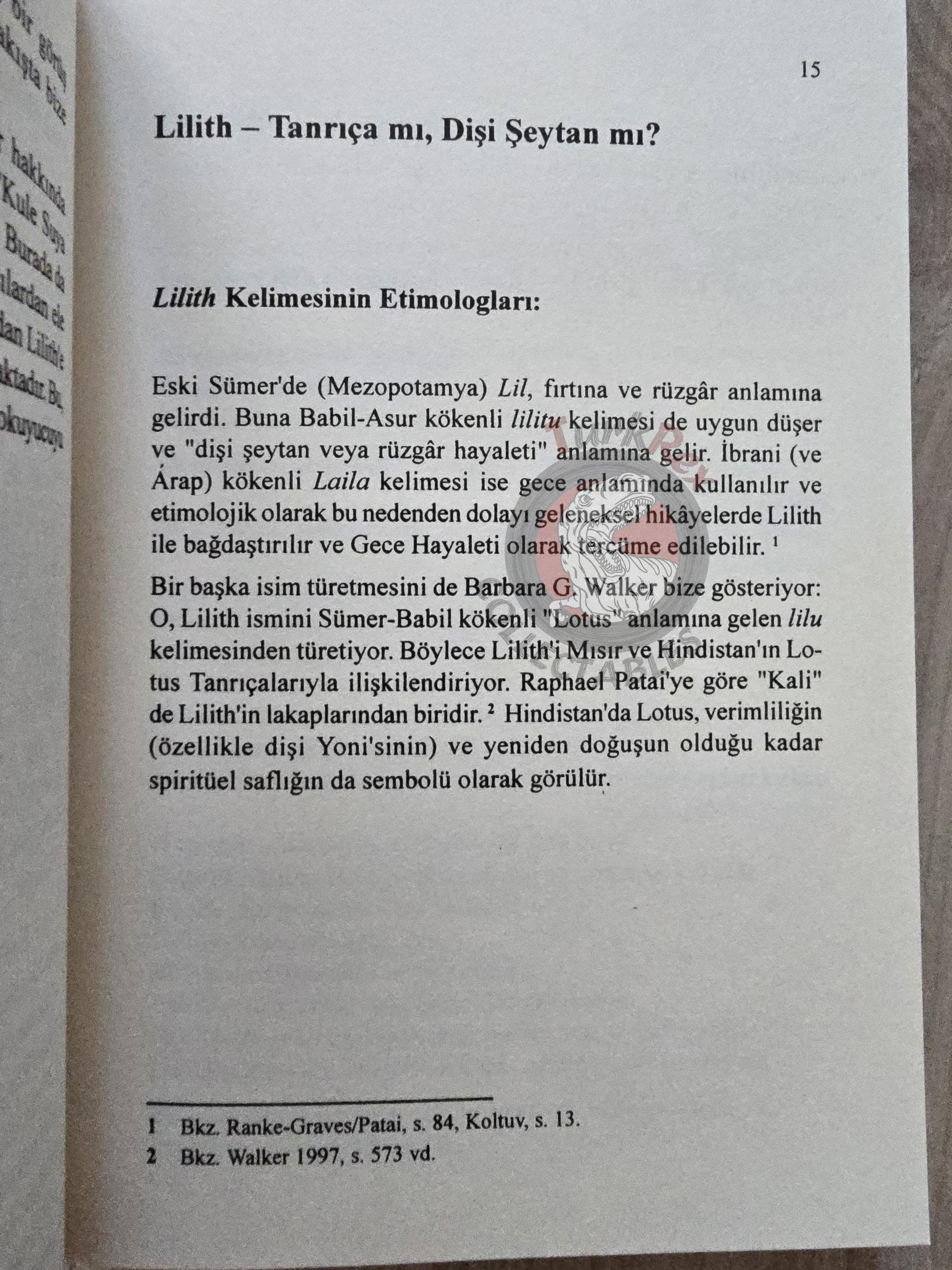 Vera Zingsem – Lilith 2007 Turkish Book Turkey