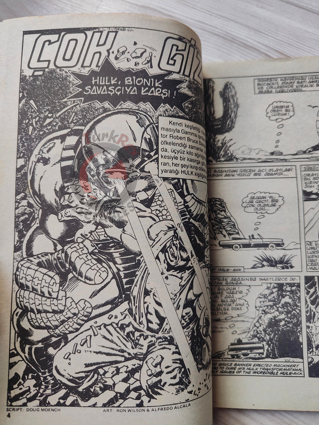 Hulk #3 1987 Turkish Comic Turkey cover #23