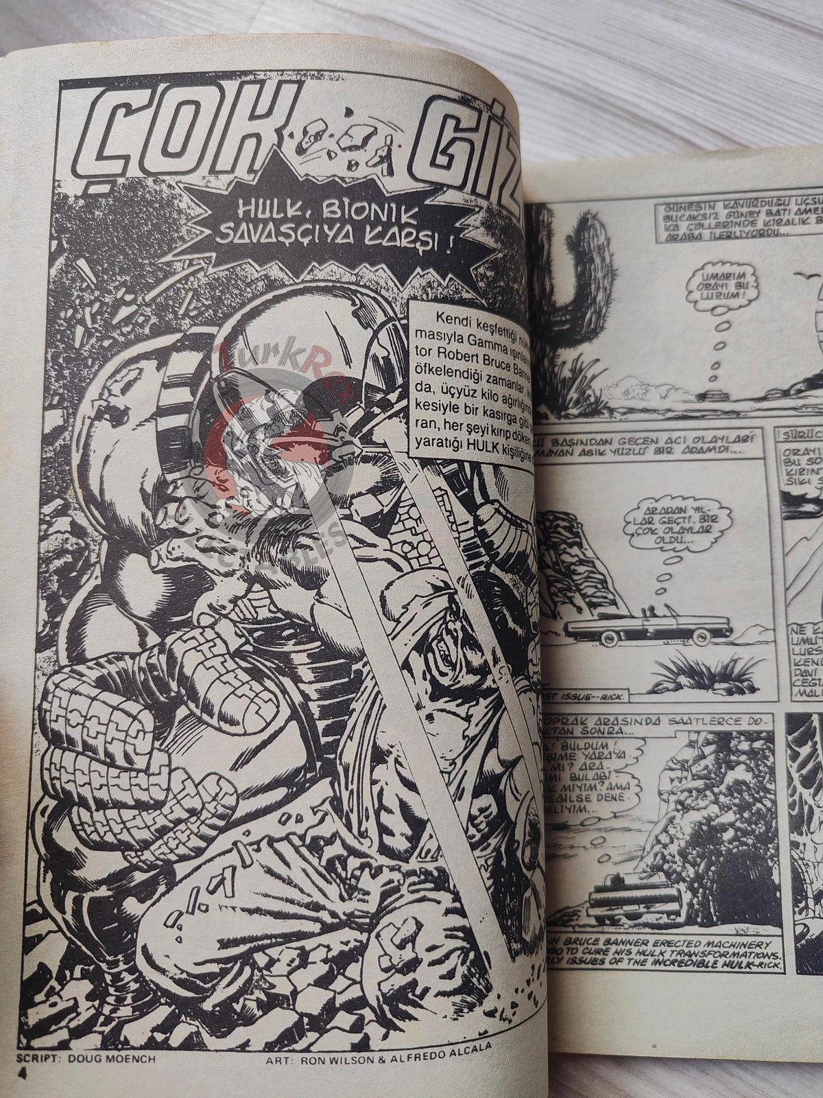Hulk #3 1987 Turkish Comic Turkey cover #23