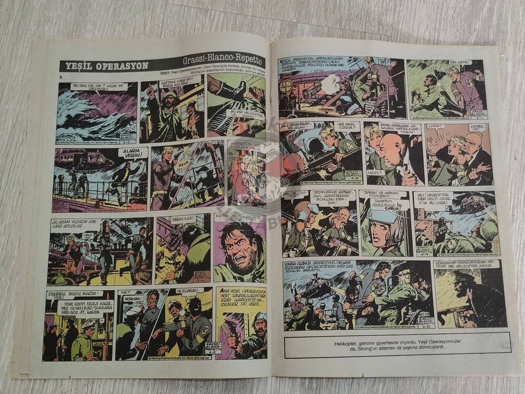 Milliyet Çizgi Roman #5 1988 Turkish Comic Turkey Belle Star Mr. Abernathy Green Force Five