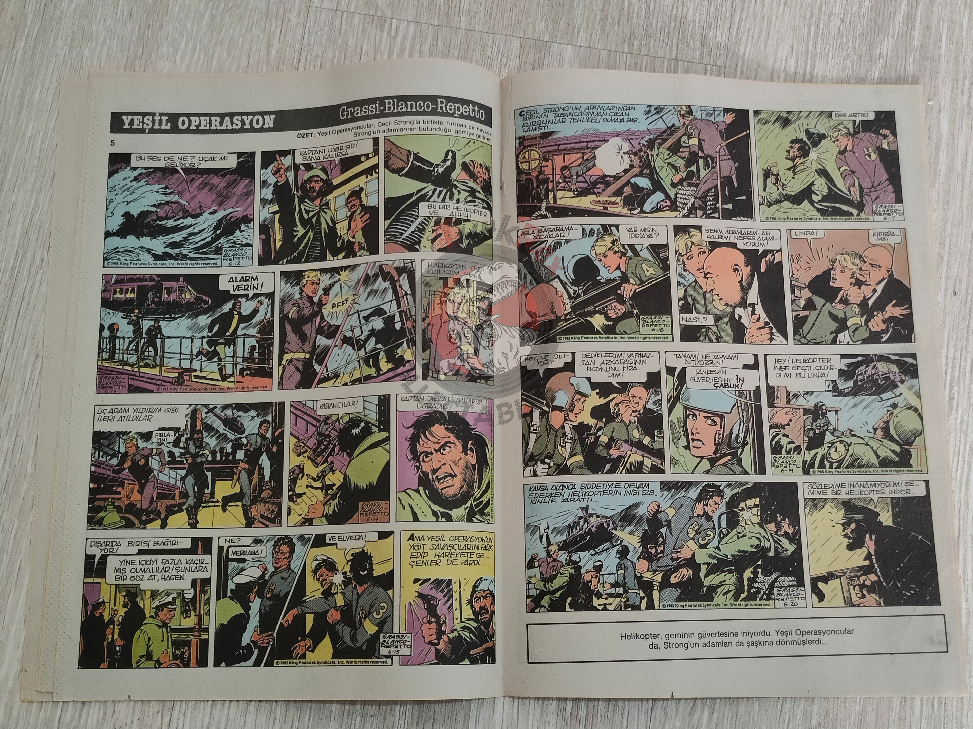 Milliyet Çizgi Roman #5 1988 Turkish Comic Turkey Belle Star Mr. Abernathy Green Force Five