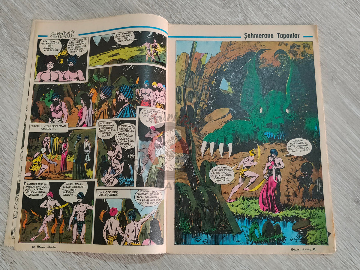 Doğan Kardeş 1971 Magazine #36 Turkish Comic Turkey Sinbad the Sailor Alice In Wonderland