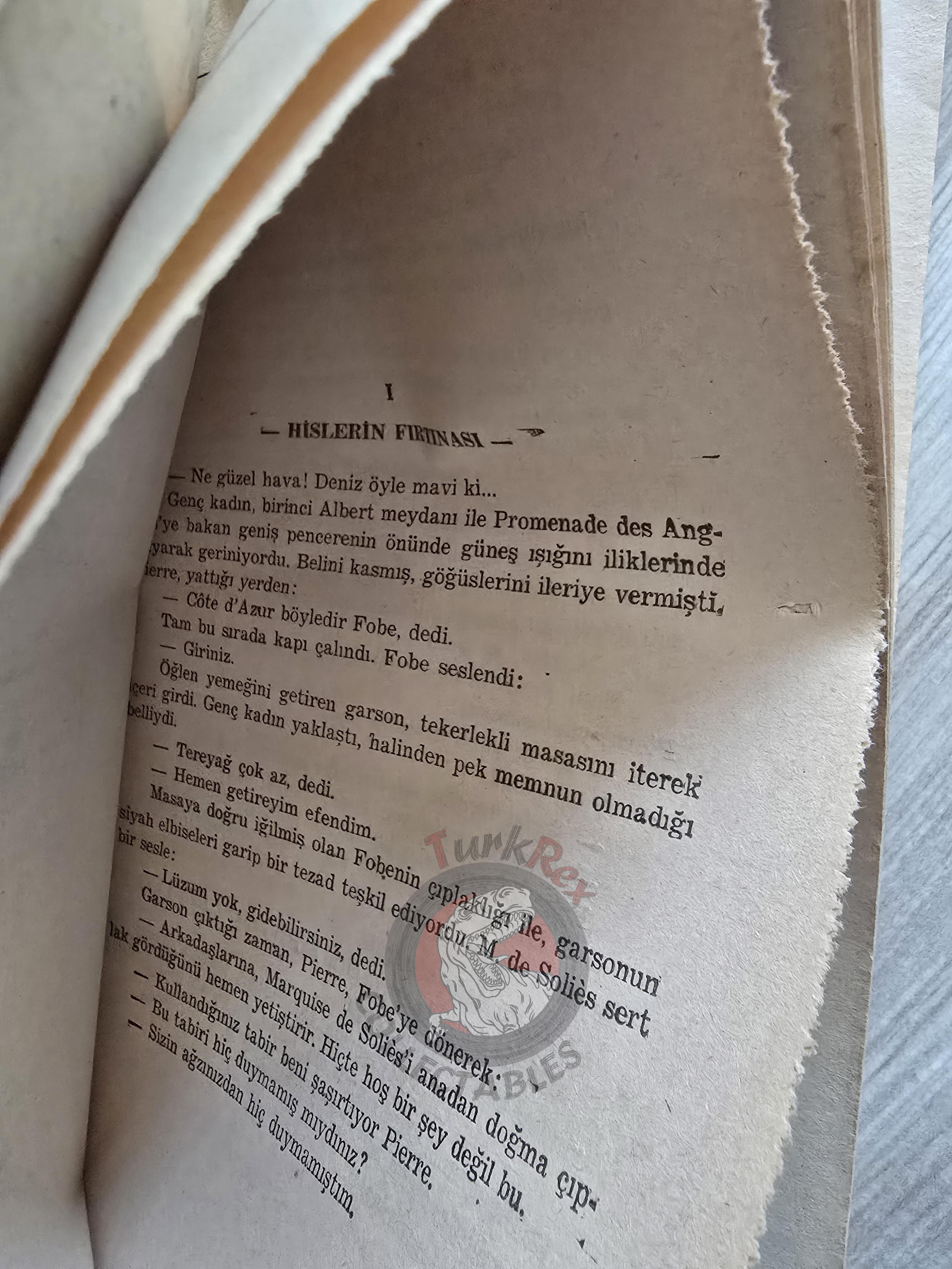 Louis-Charles Royer – La Tempête des passions 1958 1st Turkish Book Turkey