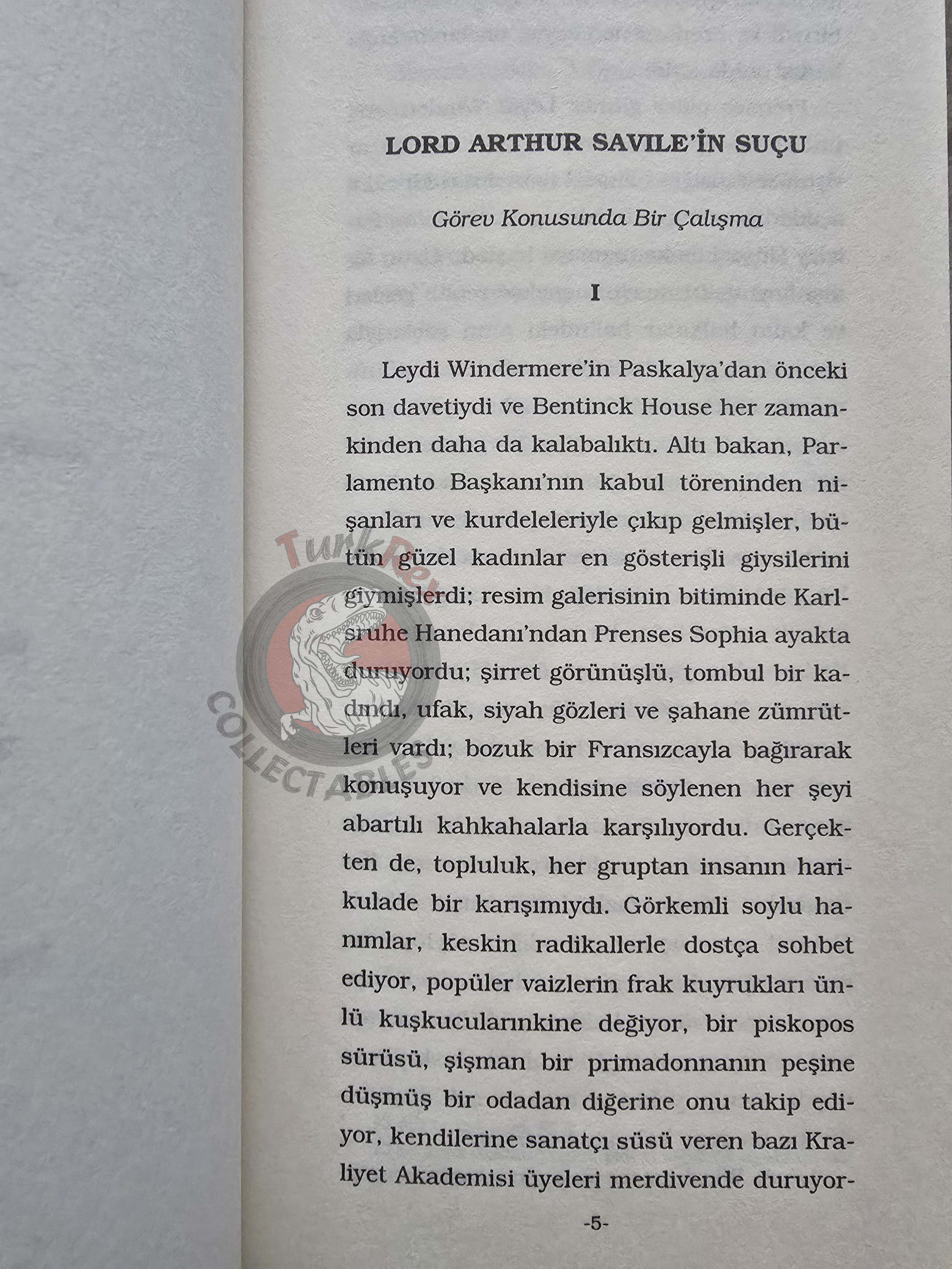 Oscar Wilde – Lord Arthur Savile’s Crime 12003 Turkish Book Turkey