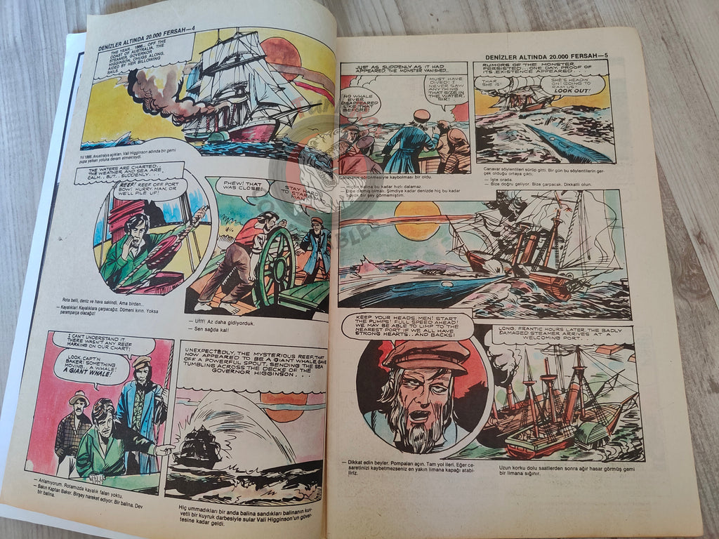 20,000 Leagues Under the Sea – Jules Verne Turkish Comic Turkey Classics Illustrated