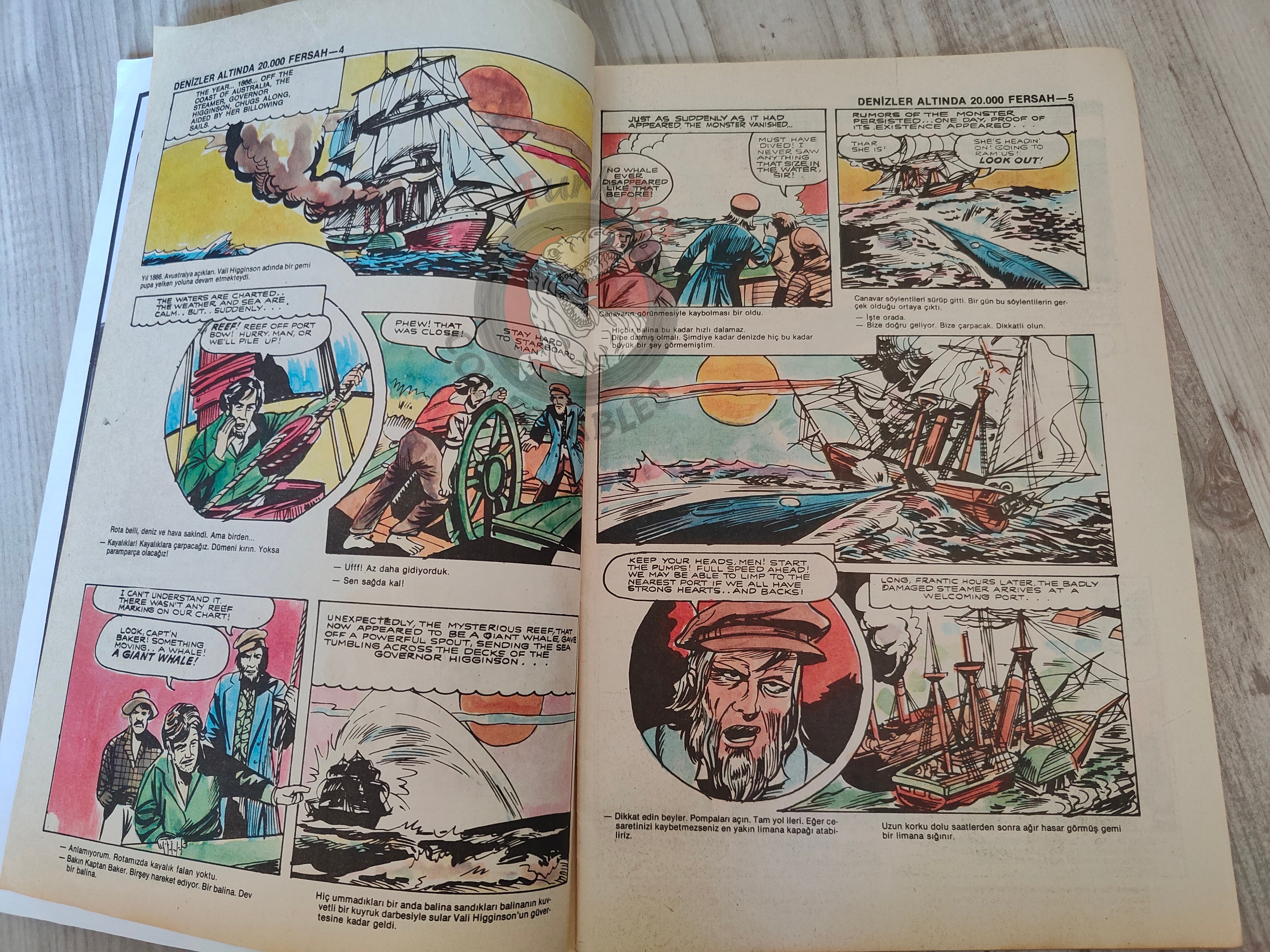 20,000 Leagues Under the Sea – Jules Verne Turkish Comic Turkey Classics Illustrated