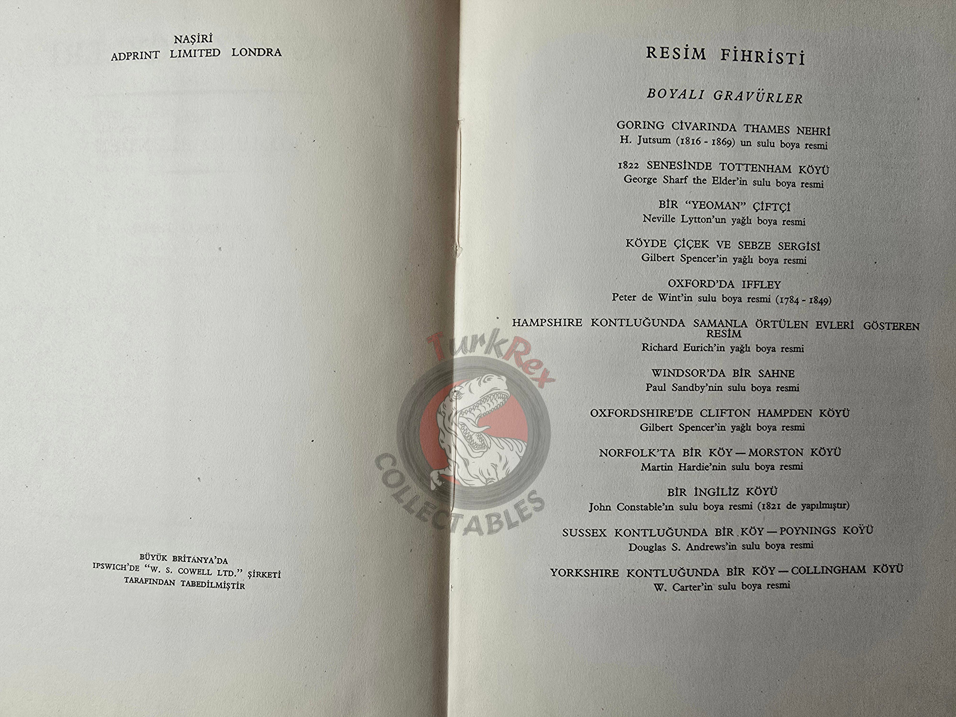 Edmund Blunden – English Villages 1940s HC / DJ Turkish Book Turkey WW2 era Propaganda