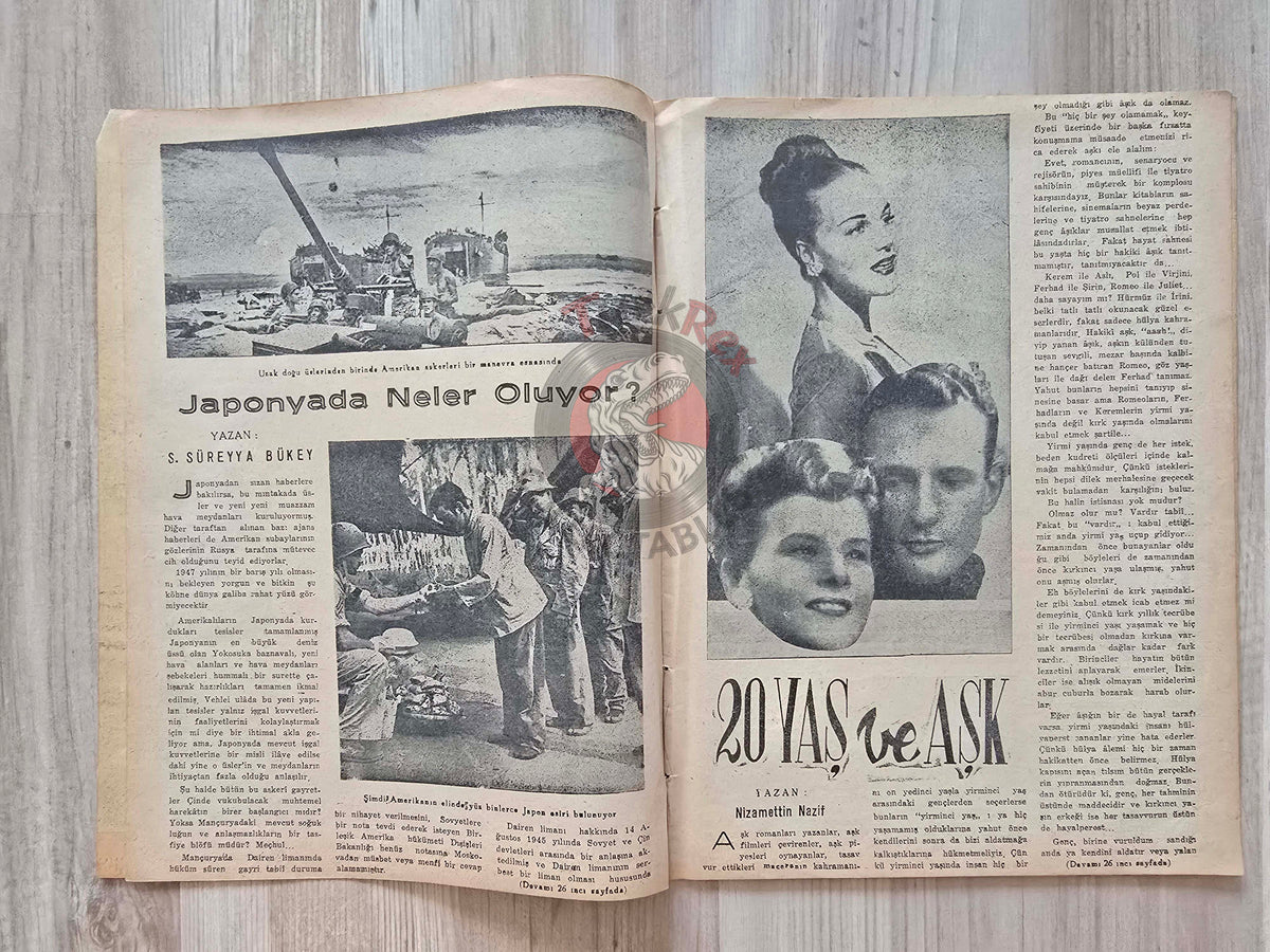 Ufuk 1947 King Abdullah I of Jordan’s Visit to Turkey Turkish Magazine Middle East Gene Tierney
