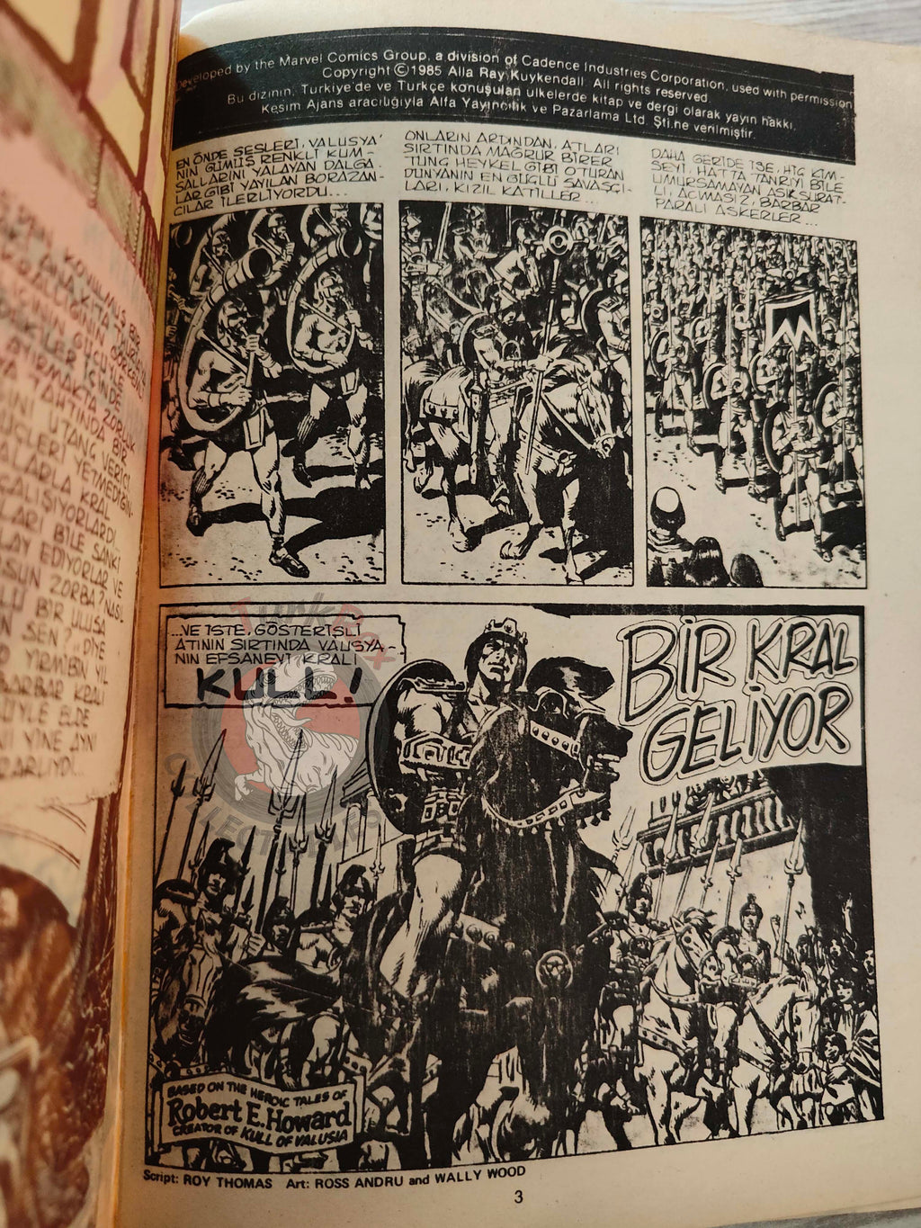 Kull the Conqueror #1 1985 Turkish Comic Turkey #2 Bizarre Adventures #26 SSOC #55