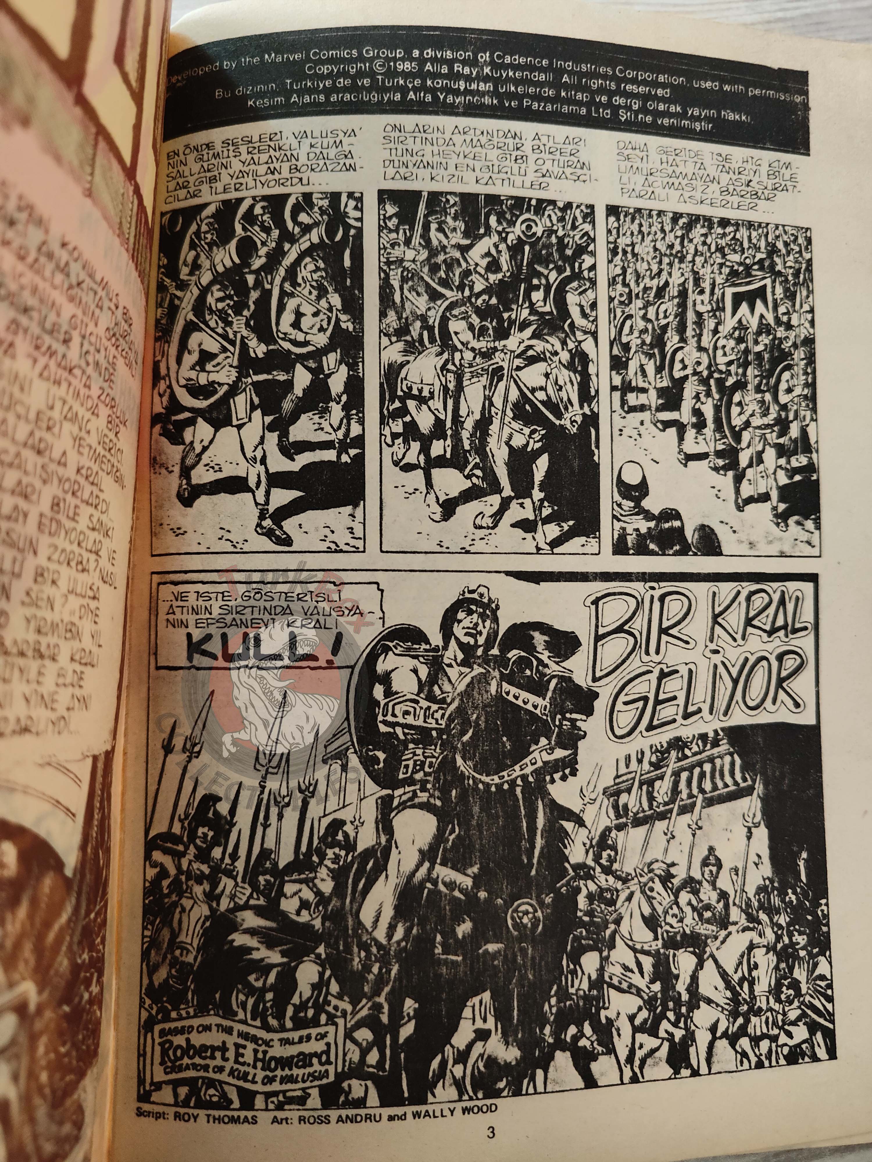 Kull the Conqueror #1 1985 Turkish Comic Turkey #2 Bizarre Adventures #26 SSOC #55