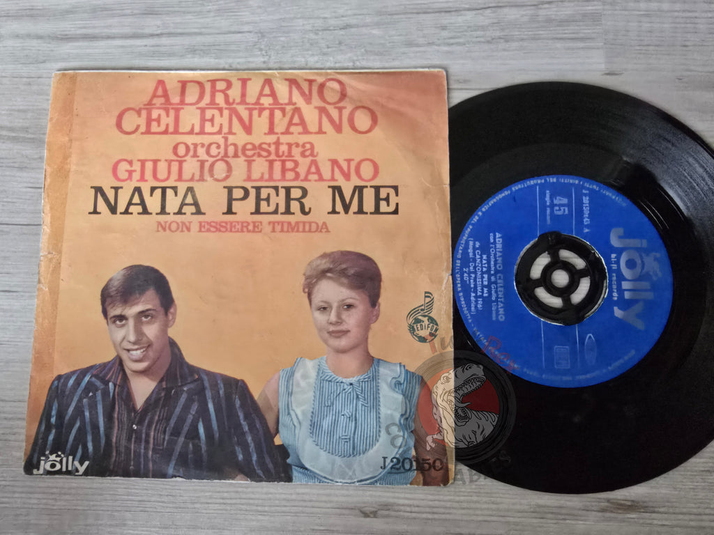 Adriano Celentano –  Nata Per Me 7" Turkish Pressing Vinyl Turkey Edition
