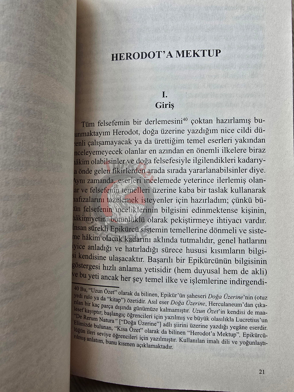 Epicurus – The Art of Happiness 2021 Turkish Book Turkey