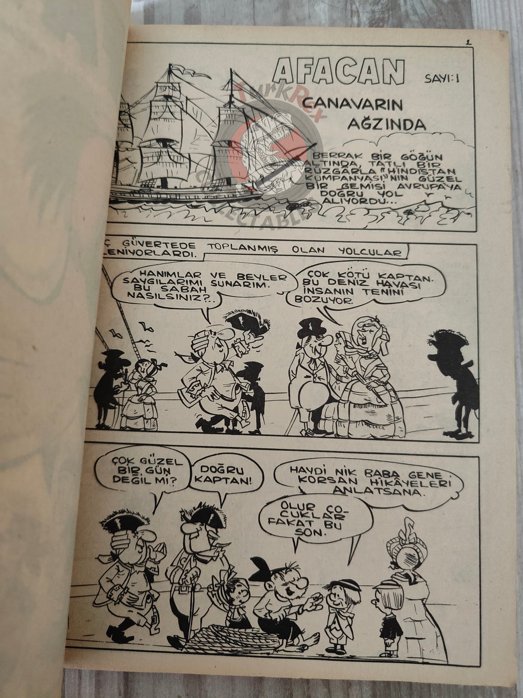 Le Vieux Nick et Barbe-Noire - Dans la gueule du dragon 1970 Turkish Comic Turkey