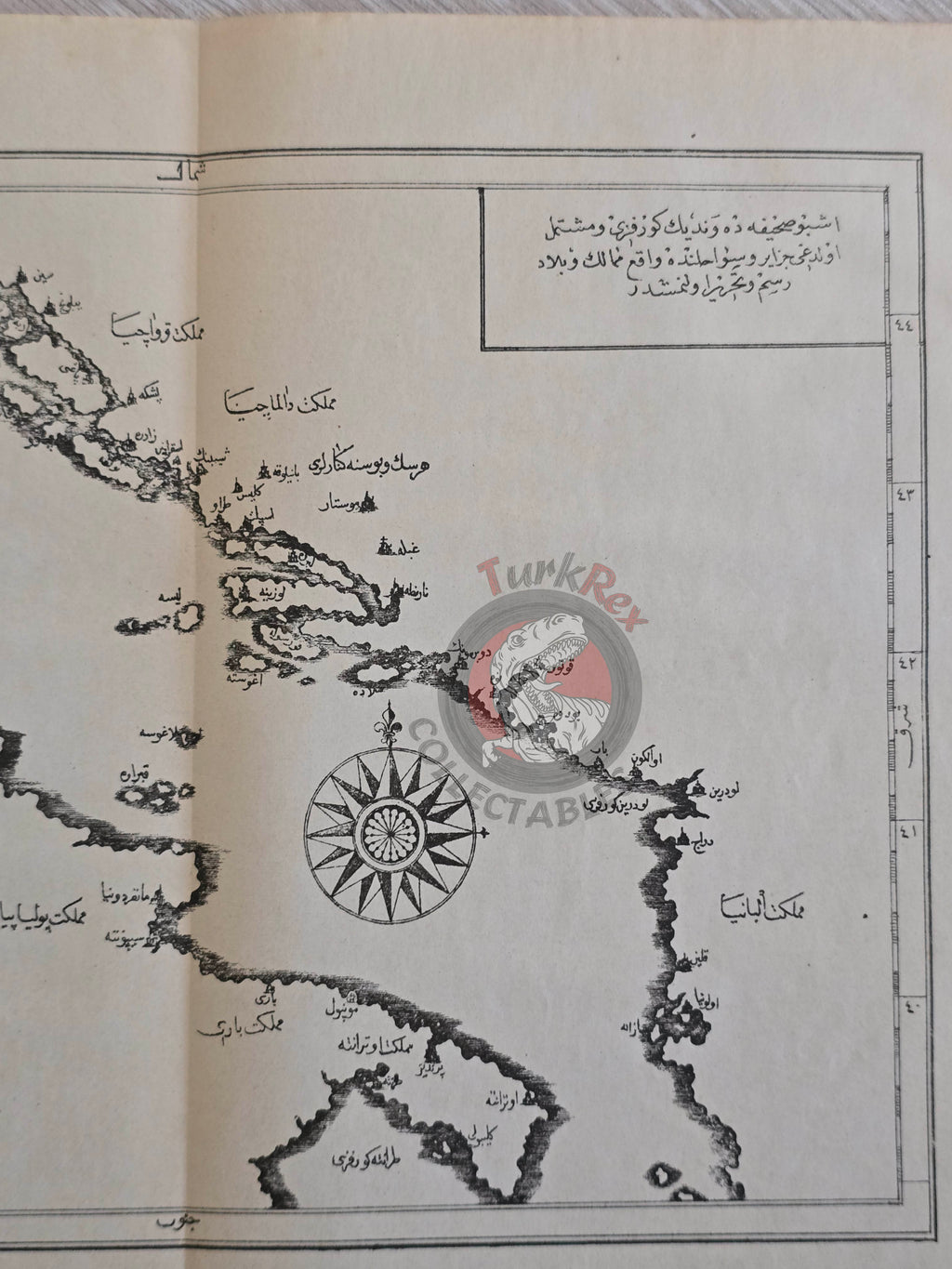 Ottoman Empire Adriatic Sea Map 1913 Katip Çelebi Italy Crotia Albania Montenegro Venice