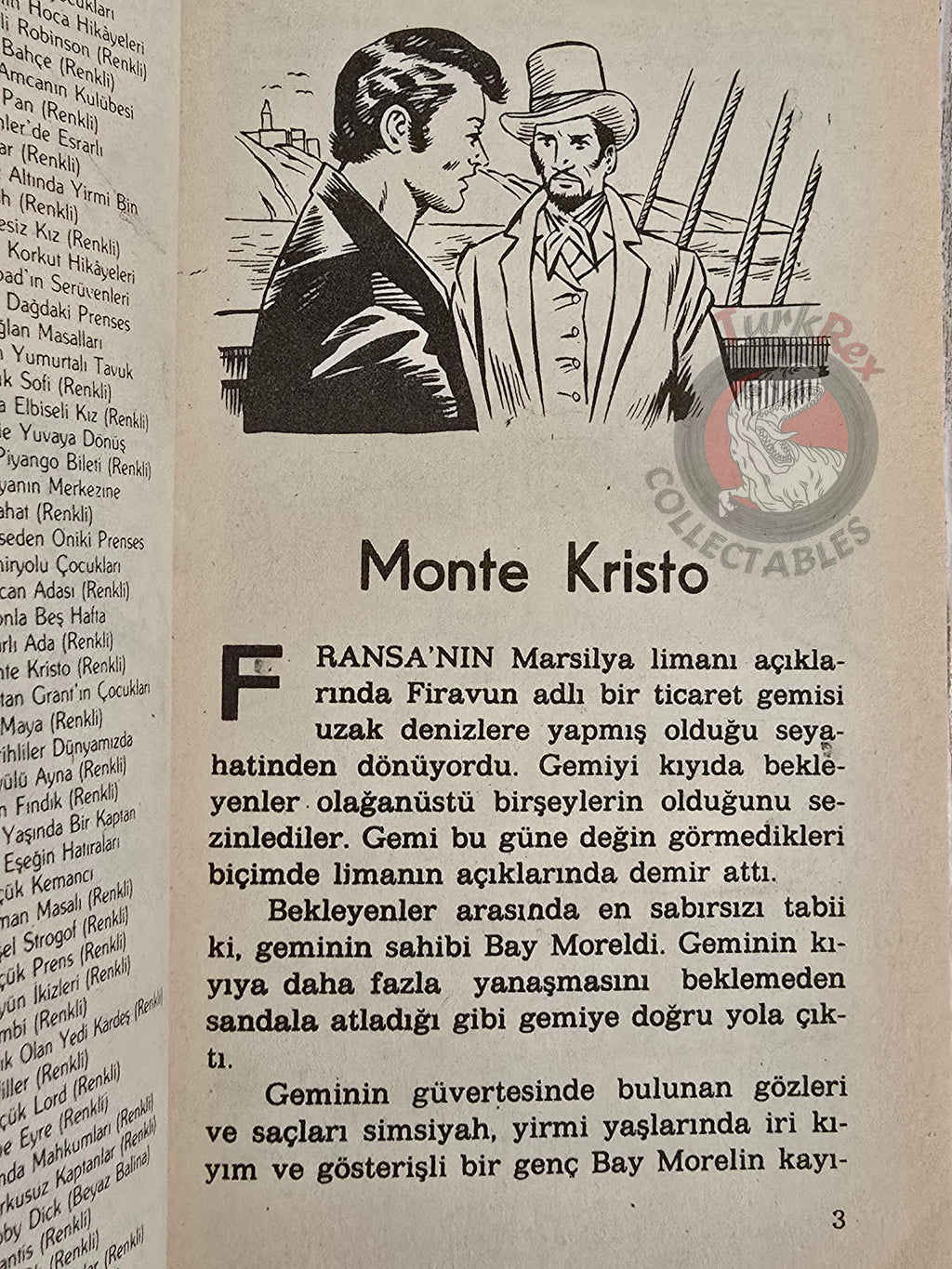 Alexandre Dumas – The Count of Monte Cristo 1980s Turkish Book Turkey Illustrated