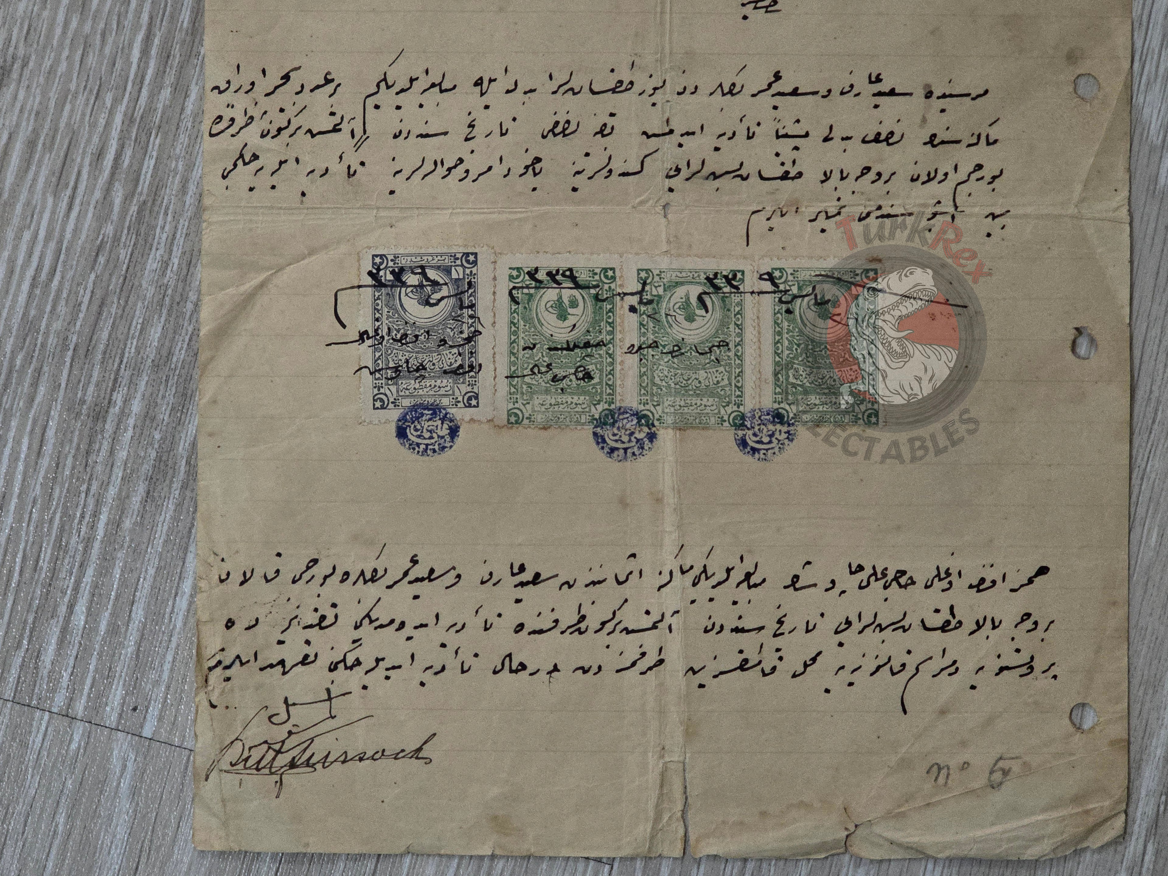 Ottoman Commercial Promissory Note 1923 Mersin Empire Business