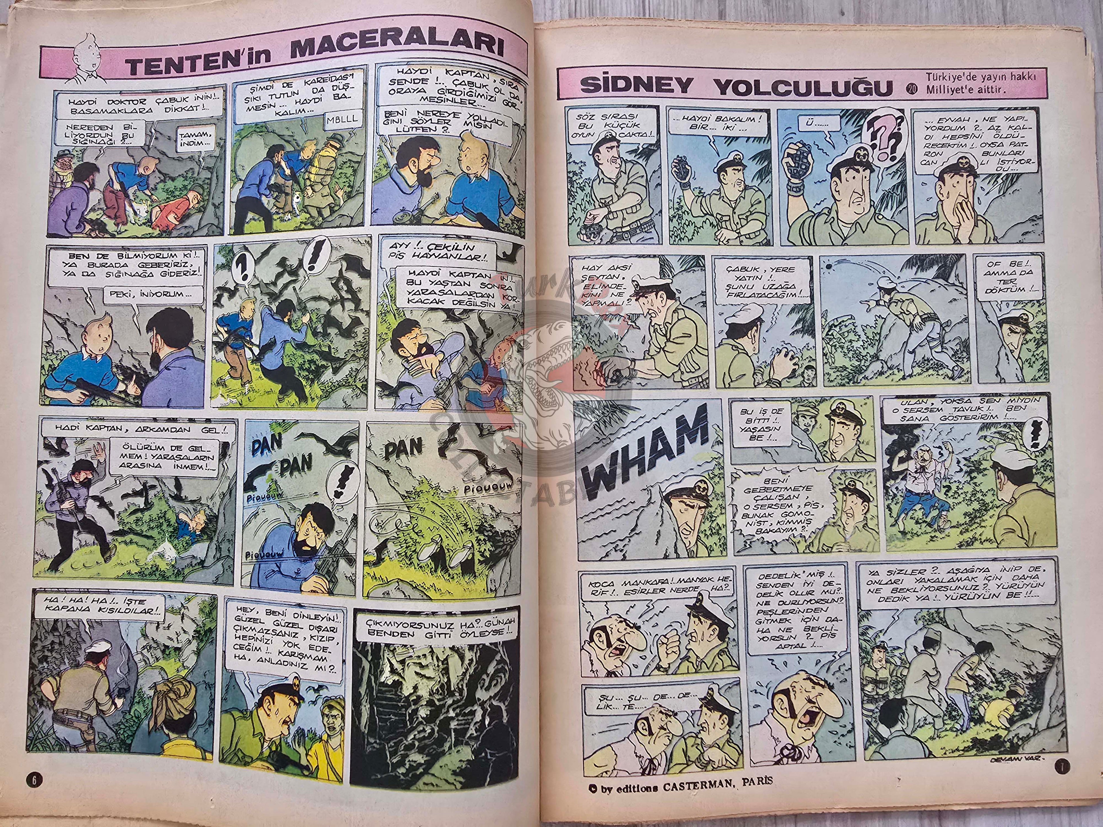 Milliyet Çocuk #20 1973 Turkish Comic Mag Turkey Tintin Jim Lacy Il Colonnello Caster’Bum Abraham Lincoln