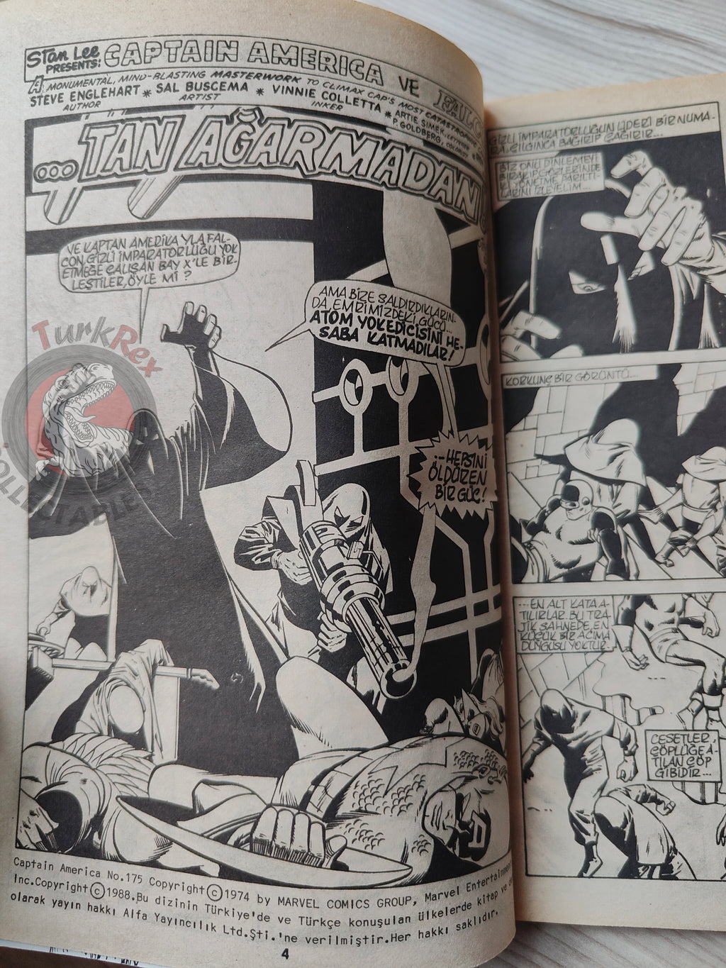 Captain America – Issue #6 1988 Turkish Comic Turkey #175 #176 #177 #178
