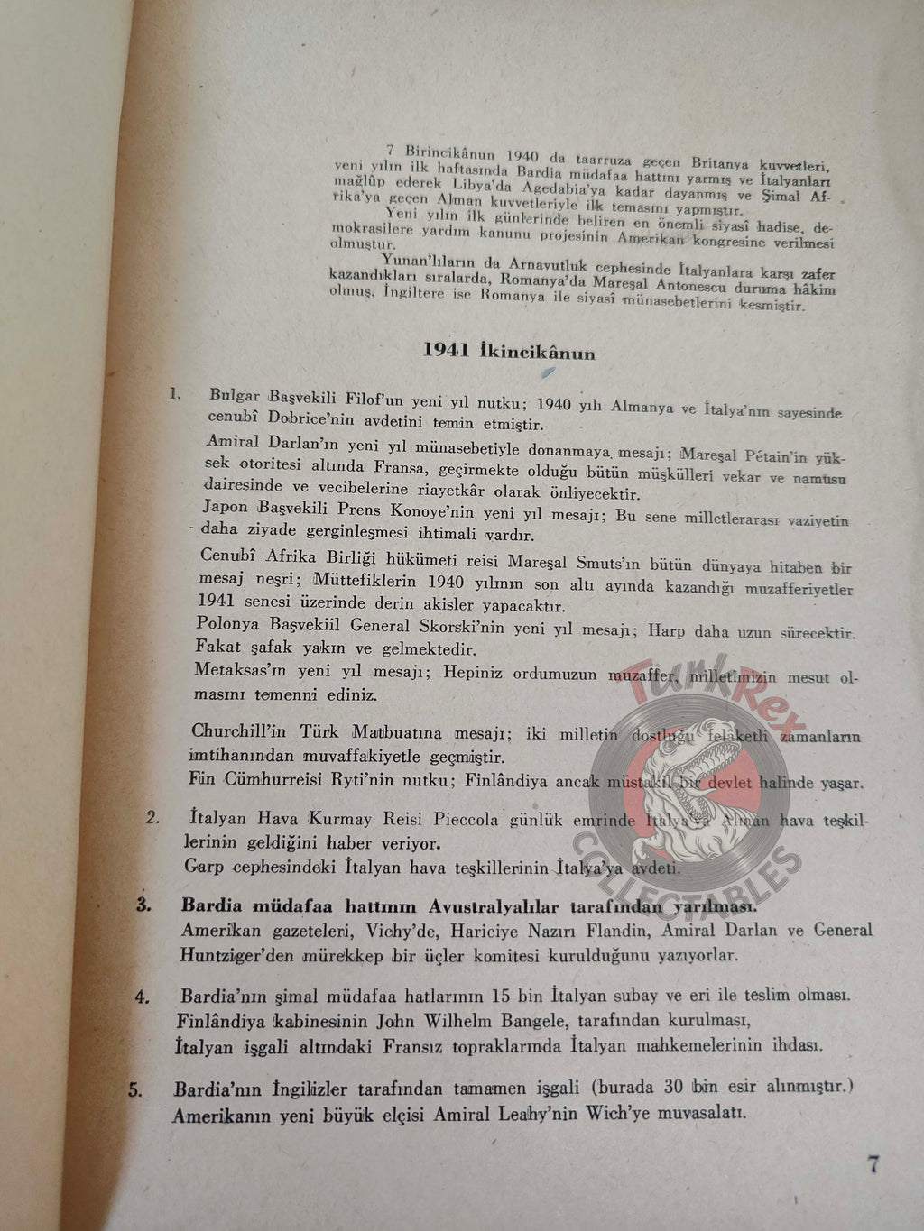 Chronology of the Second World War Vol 2 1944 Turkish Book Turkey WW2