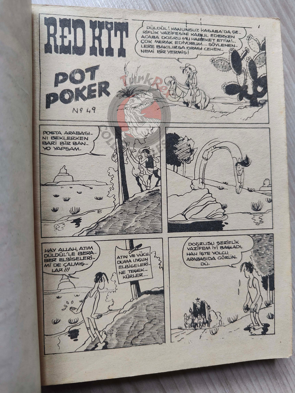 Lucky Luke #17 Contre Pat Poker 1973 Turkish Comic Turkey Le Vieux Nick
