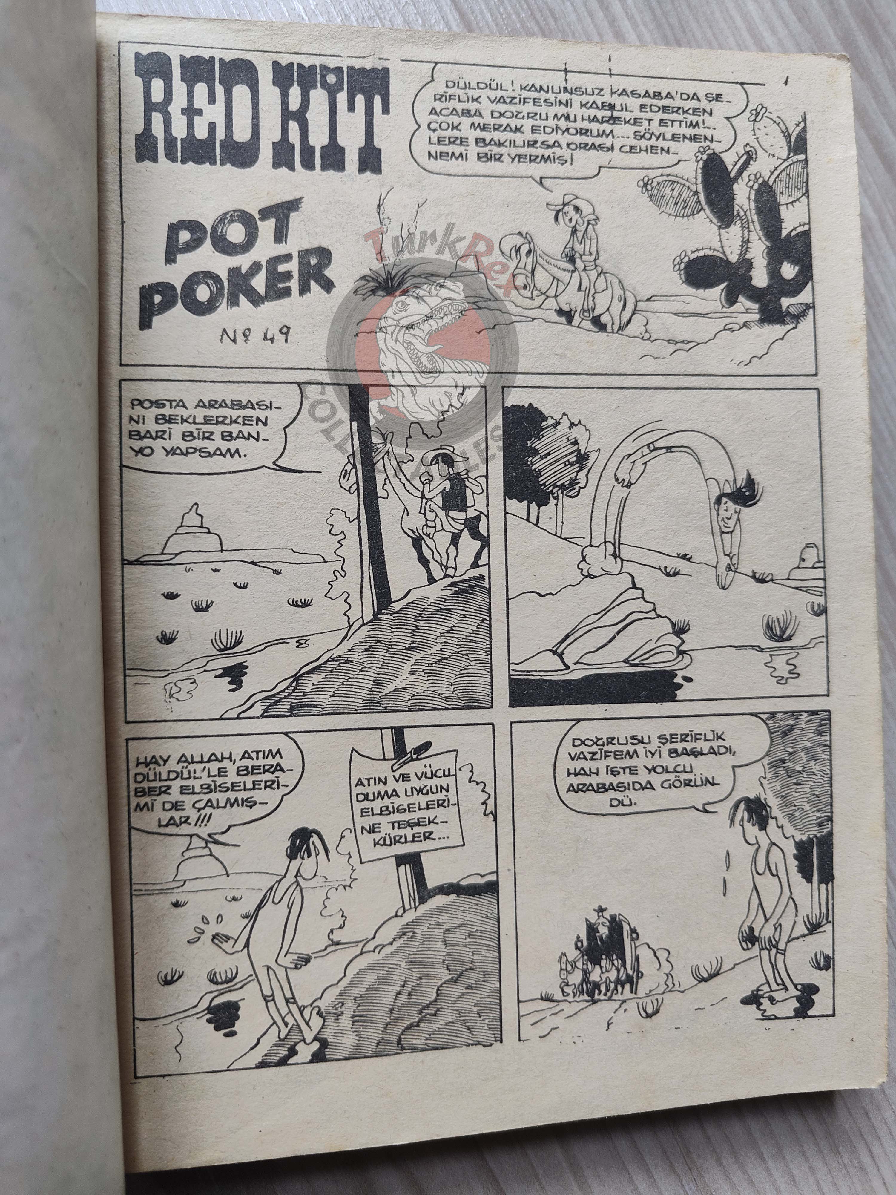 Lucky Luke #17 Contre Pat Poker 1973 Turkish Comic Turkey Le Vieux Nick