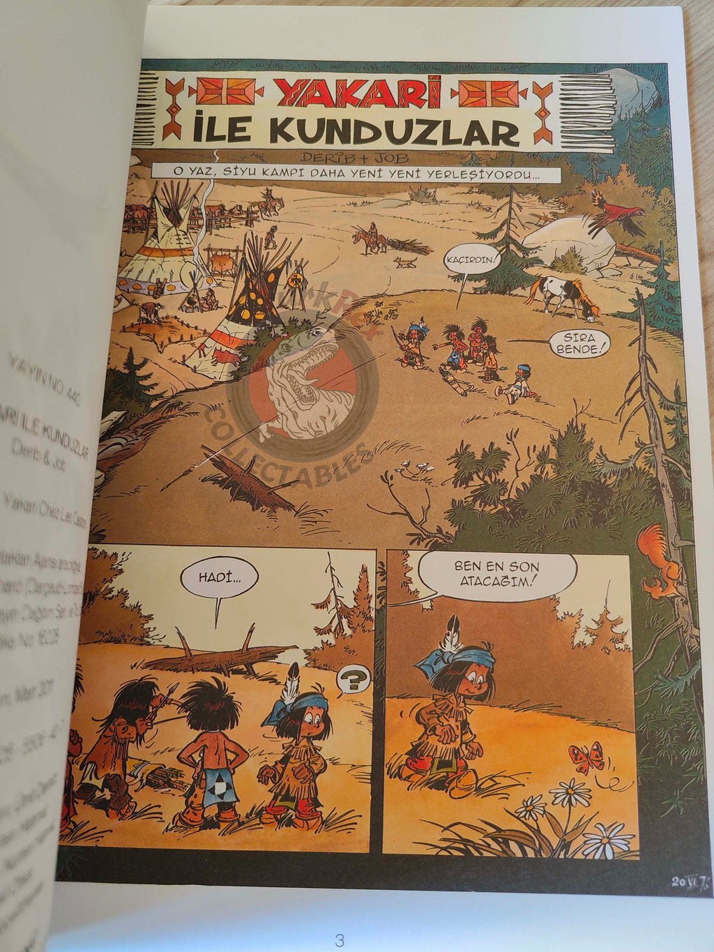 Yakari #3 Chez Les Castors Turkish Comic Turkey Derib + Job