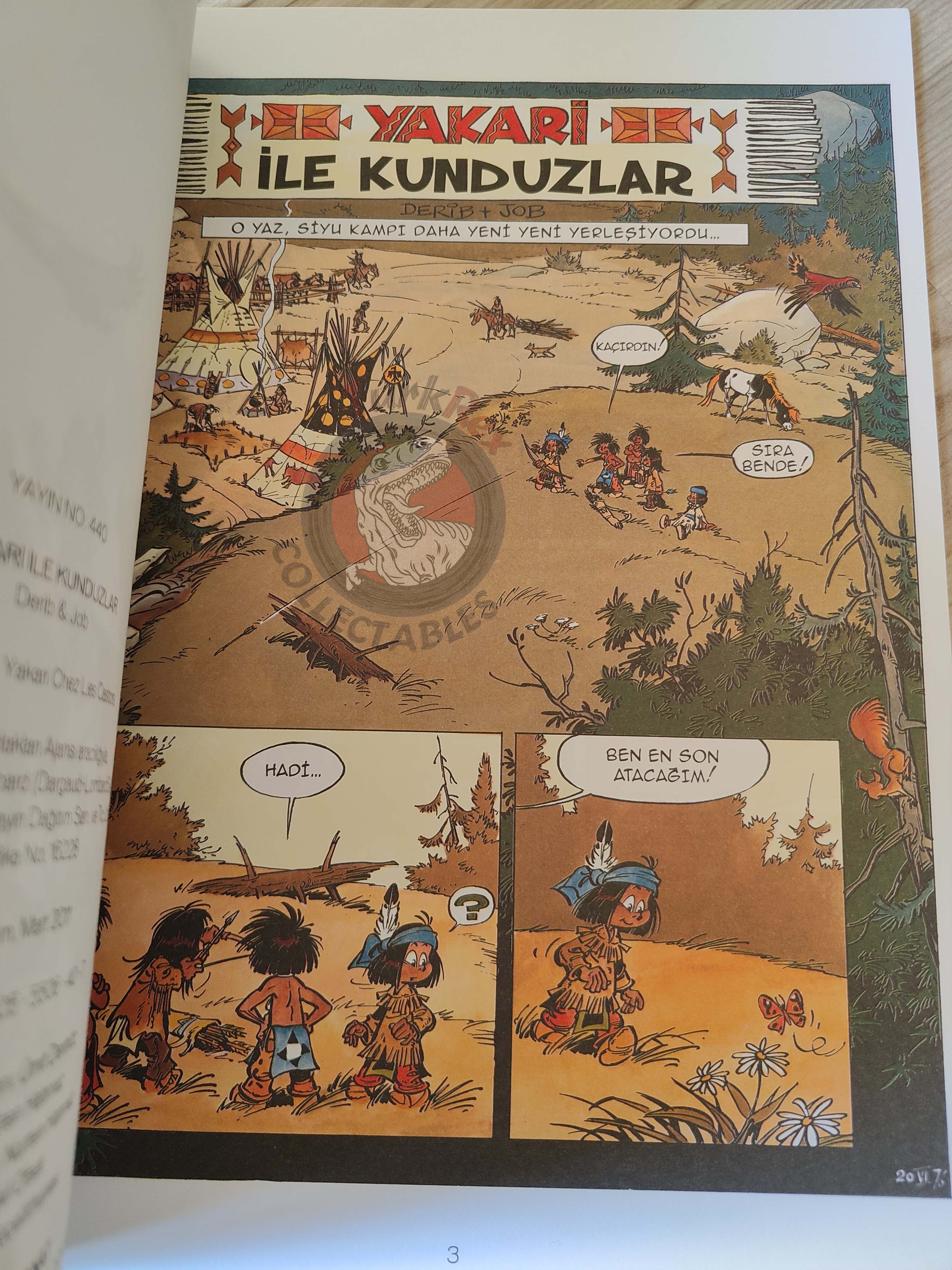 Yakari #3 Chez Les Castors Turkish Comic Turkey Derib + Job