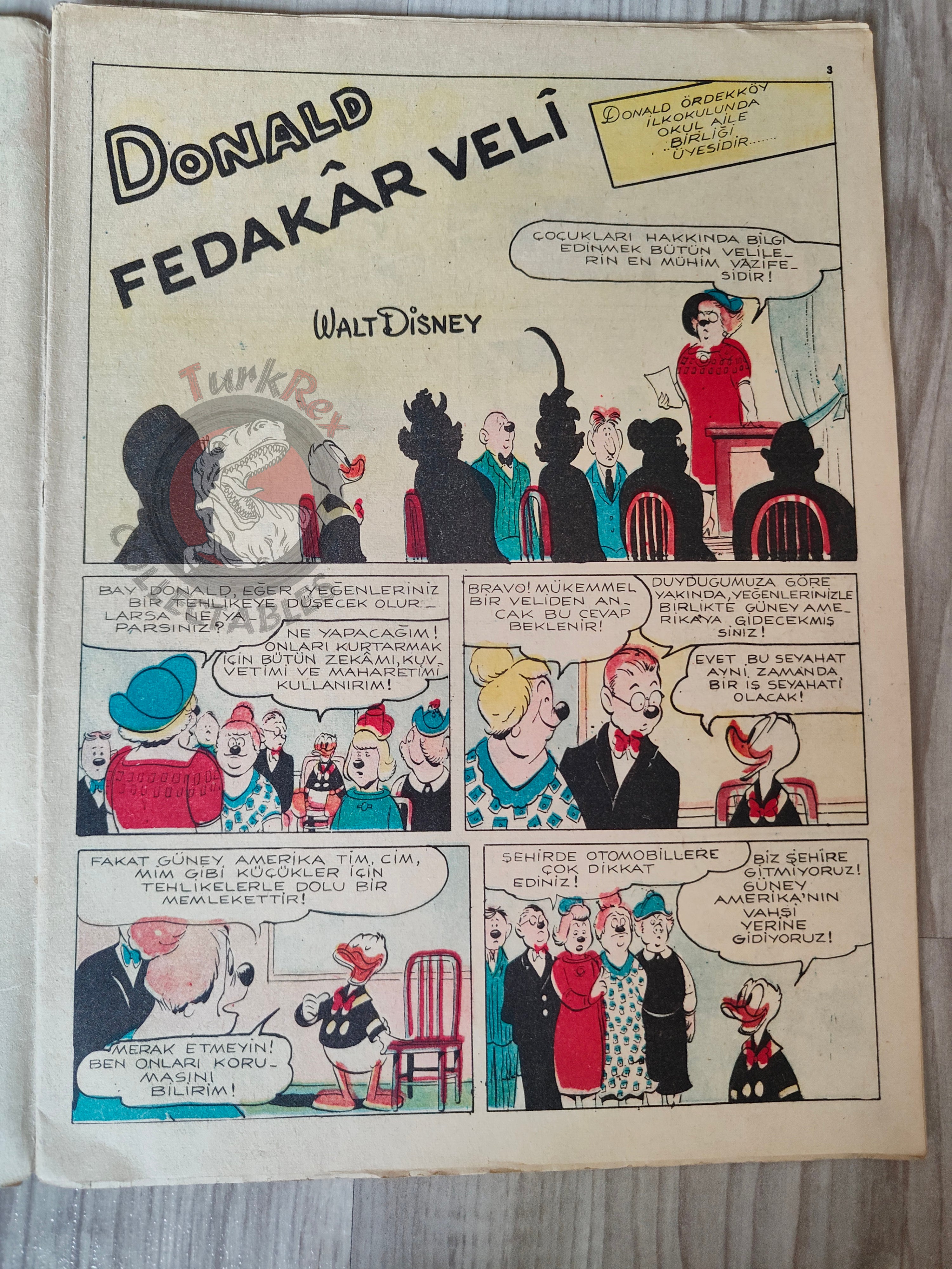 Mickey Mouse Mag #56 1963 Turkish Comic Turkey Walt Disney Donald Duck Chip ’n Dale