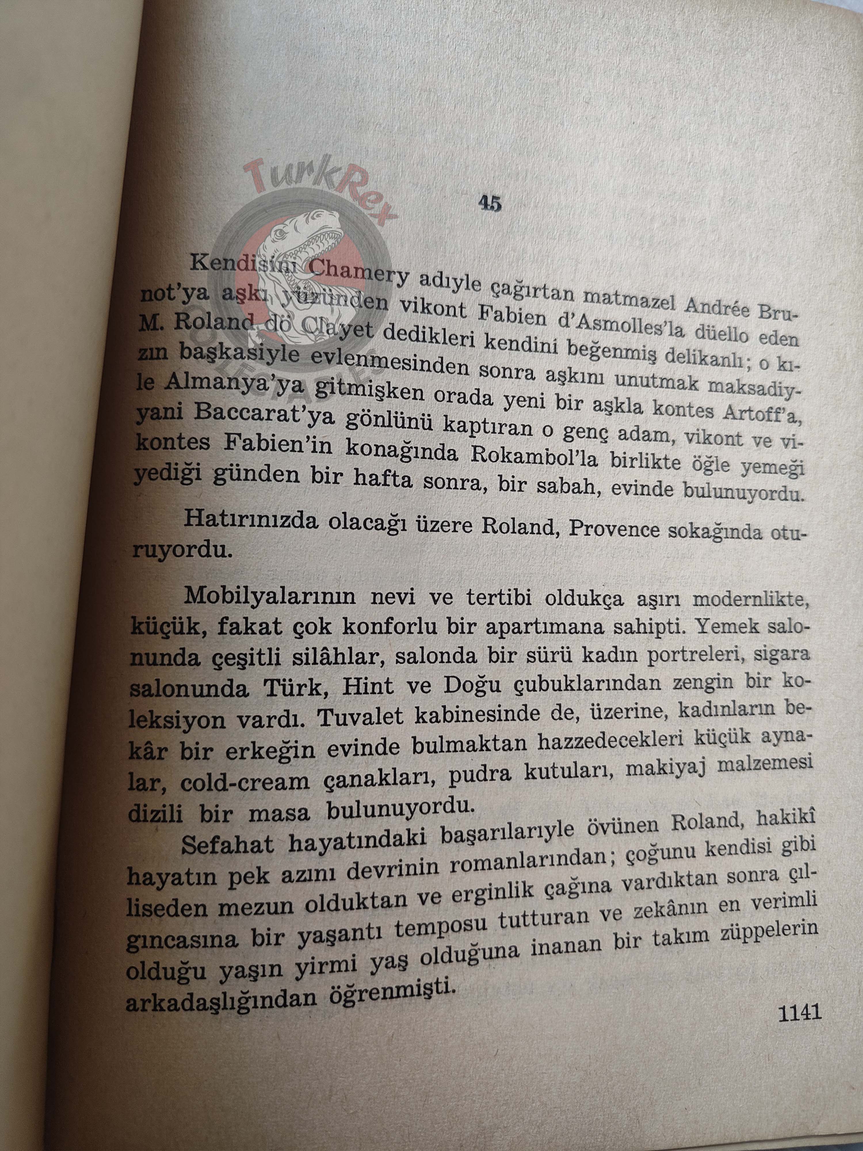 Pierre Alexis Ponson du Terrail – Rocambole 8 La Comtesse Artoff 1970 Turkish Book Turkey