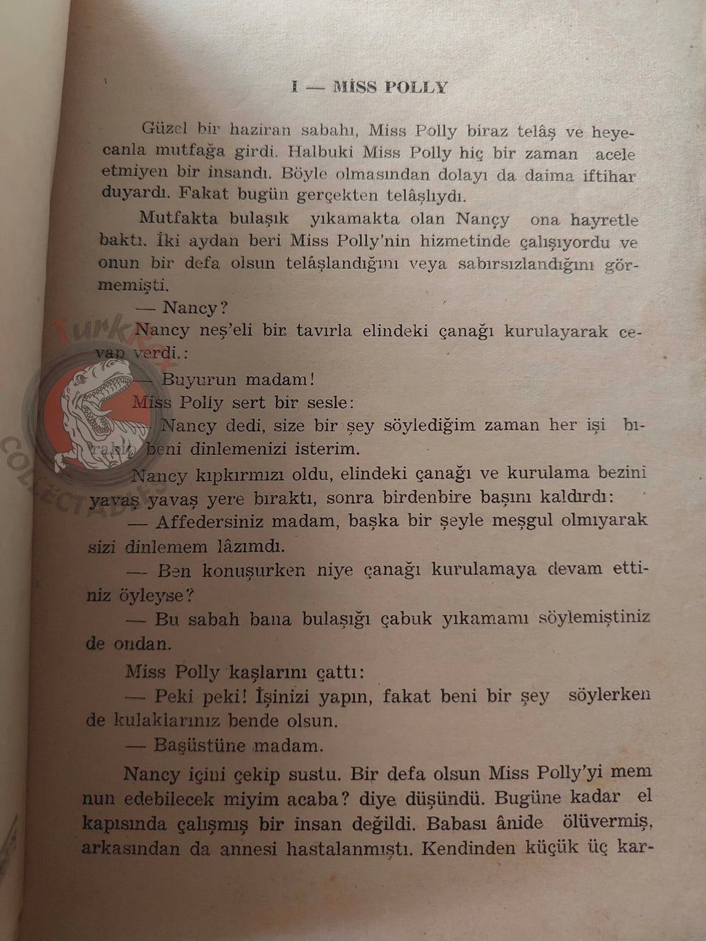 Eleanor H. Porter – Pollyanna 1953 Turkish Book Turkey