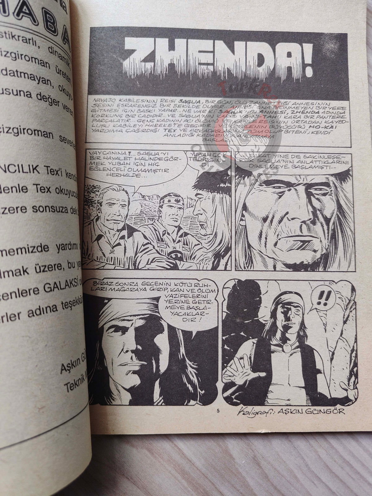 Tex #1 Zhenda 1993 Turkish Comic Turkey Bonelli Willer