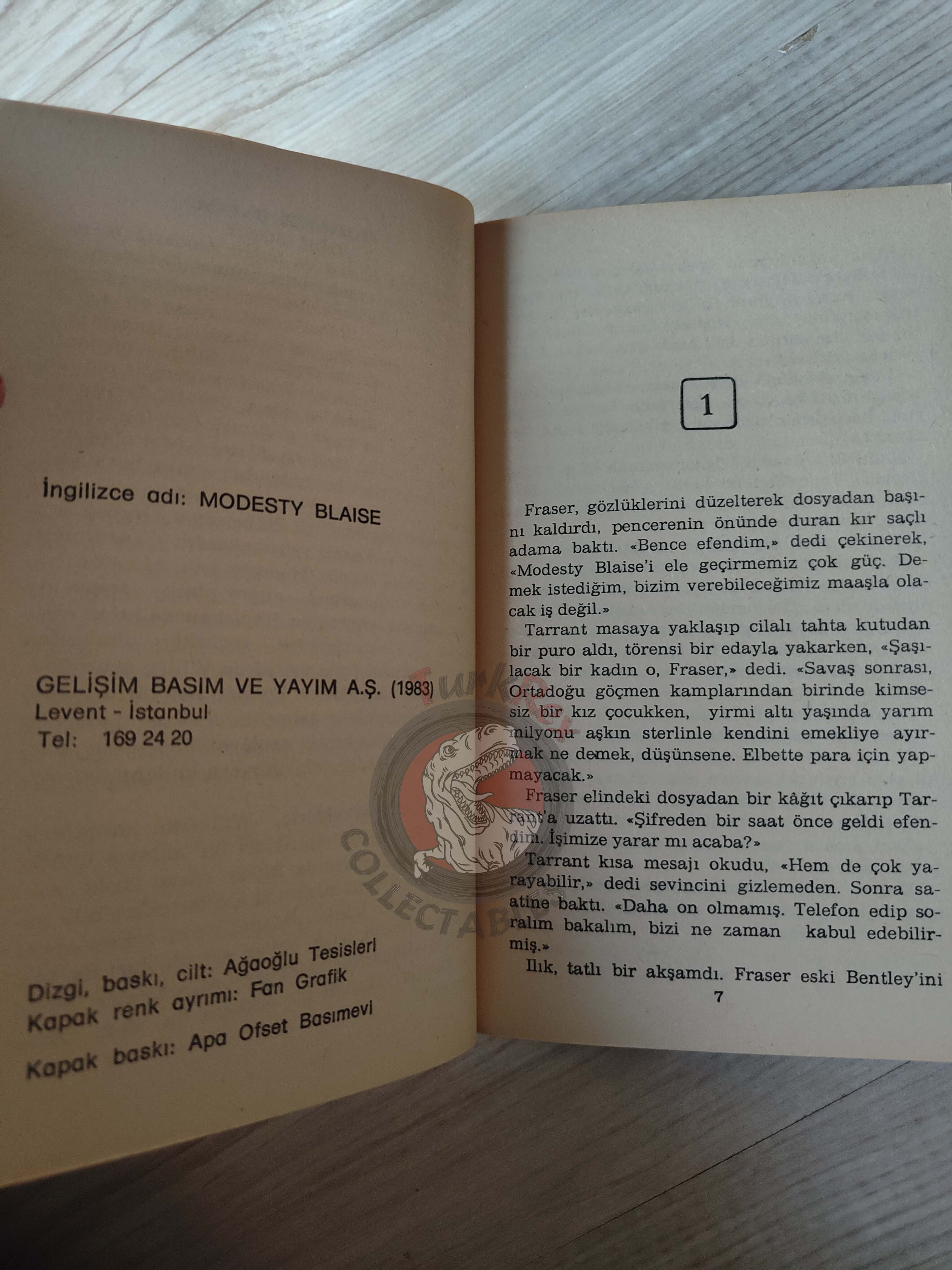 Peter O’Donnell – Modest Blaise 1983 Turkish Book Turkey
