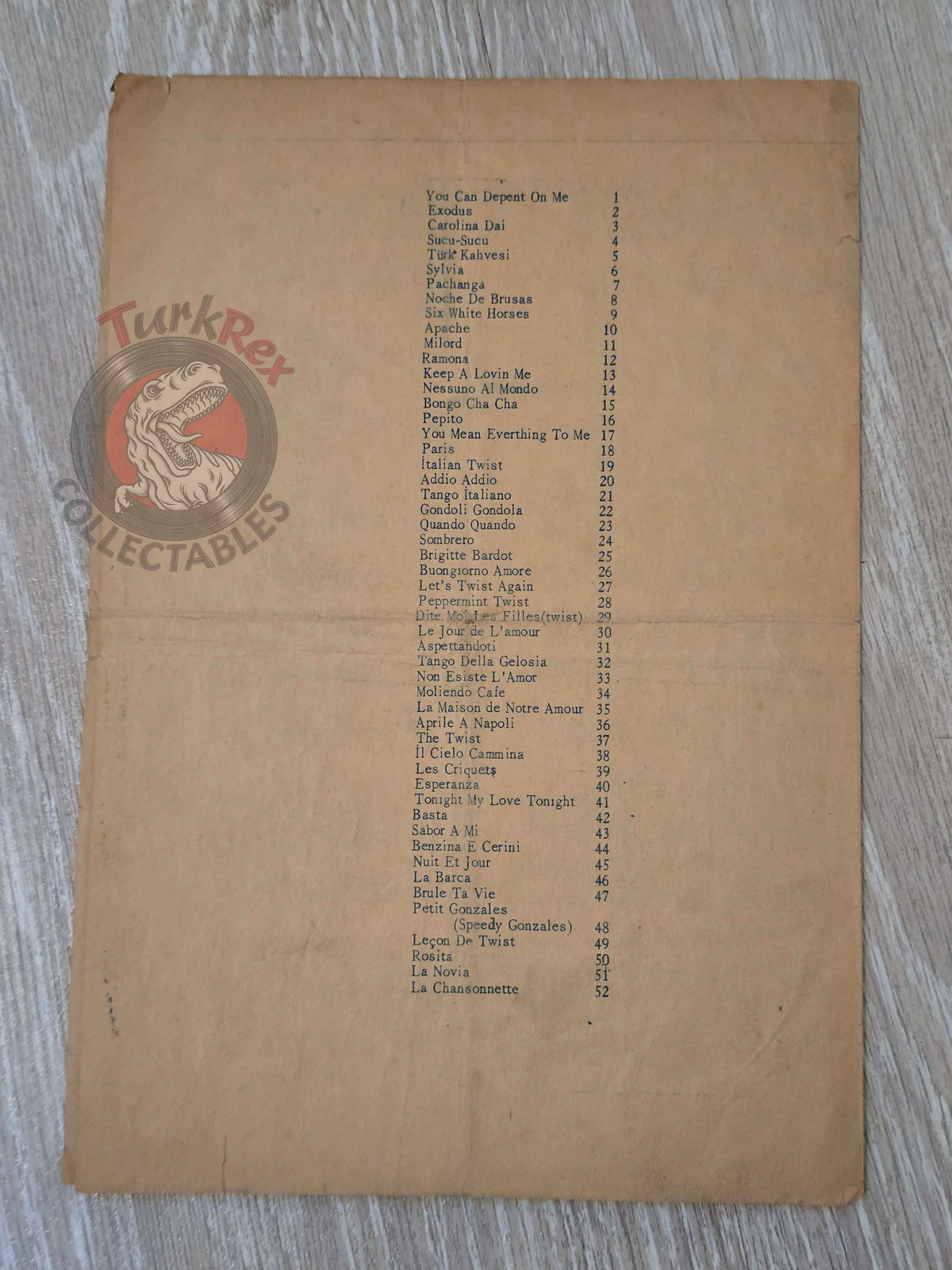 Marino Marini – Rosita Turkish Vintage Musical Notes Sheet Turkey