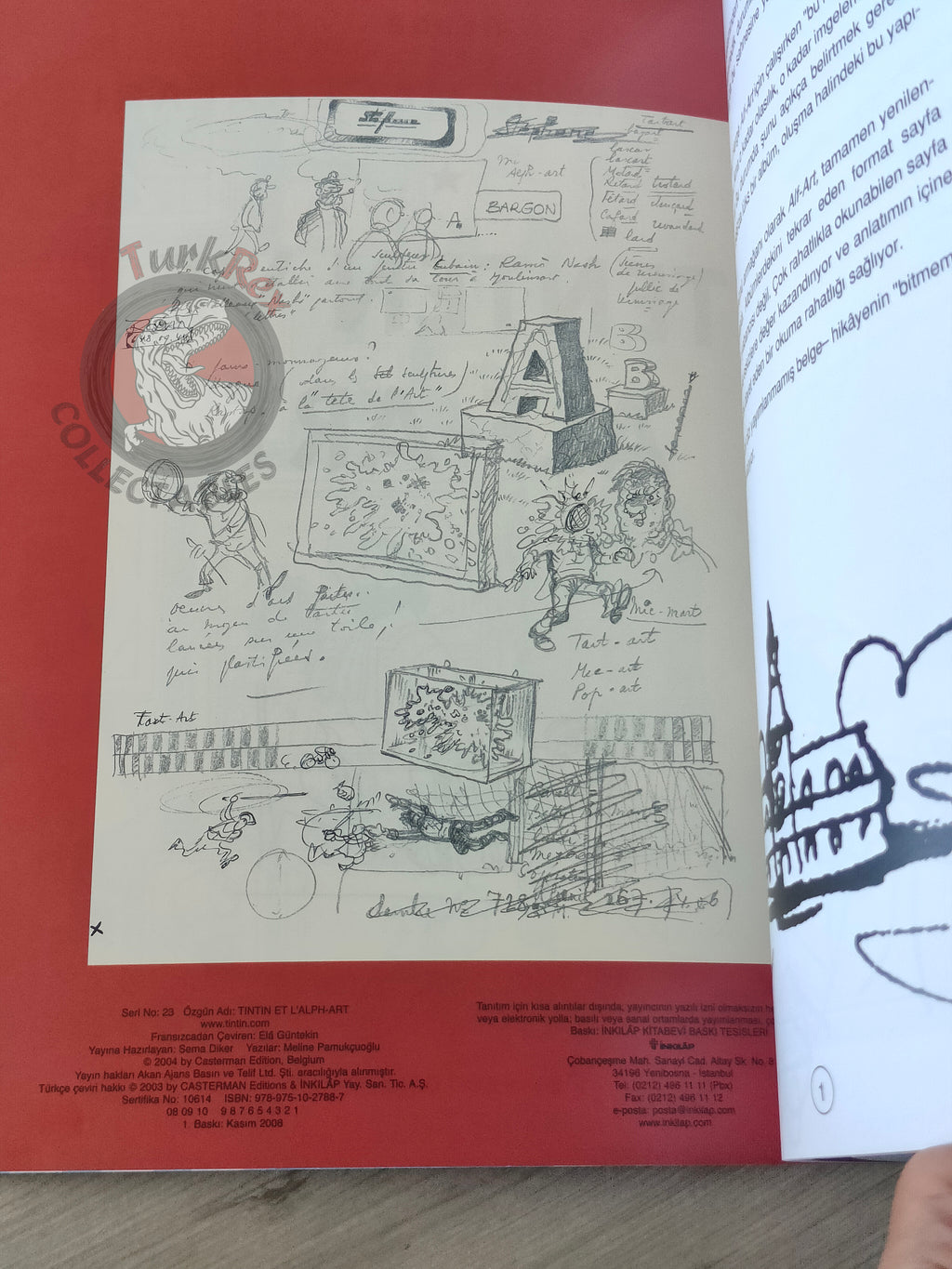 Tintin – Tintin and Alph-Art 2008 Turkish Edition Comic Turkey 1st İnkilap