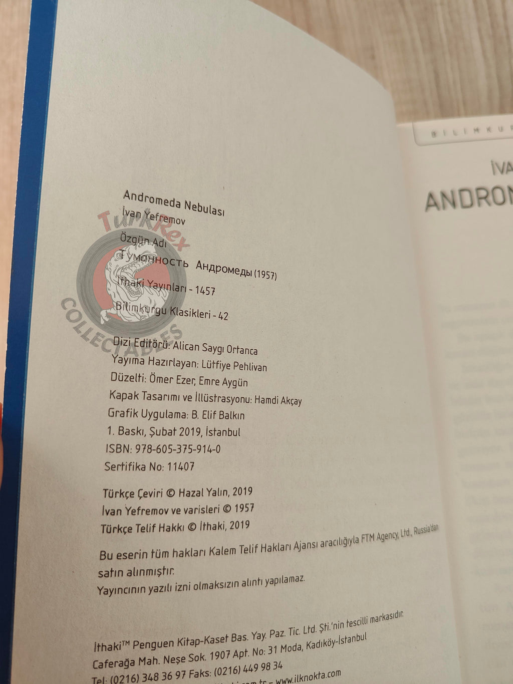 Ivan Yefremov  – Andromeda: A Space-Age Tale 2019 1st Turkish Book Turkey