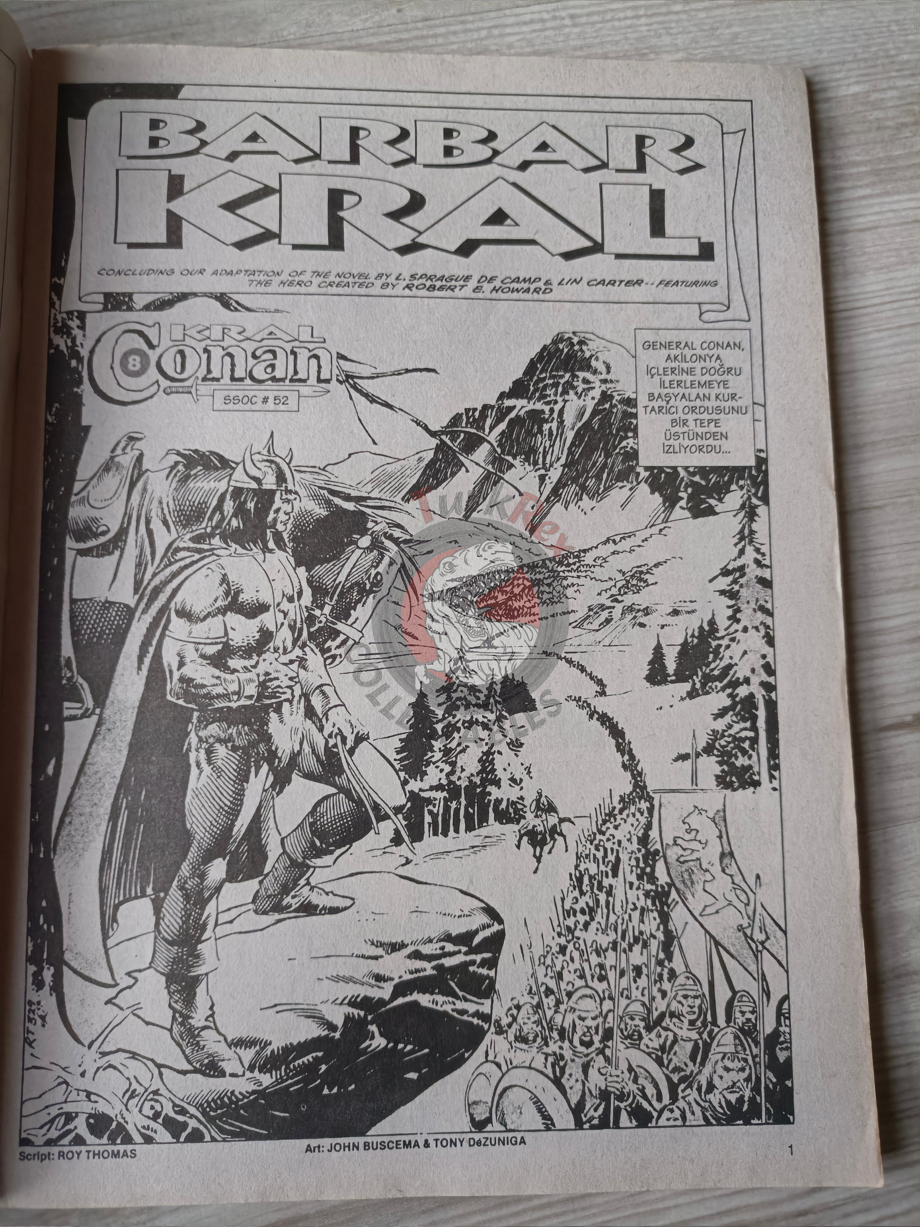 Kral Conan #8 The Savage Sword of #52 #214 Turkish Comic Turkey